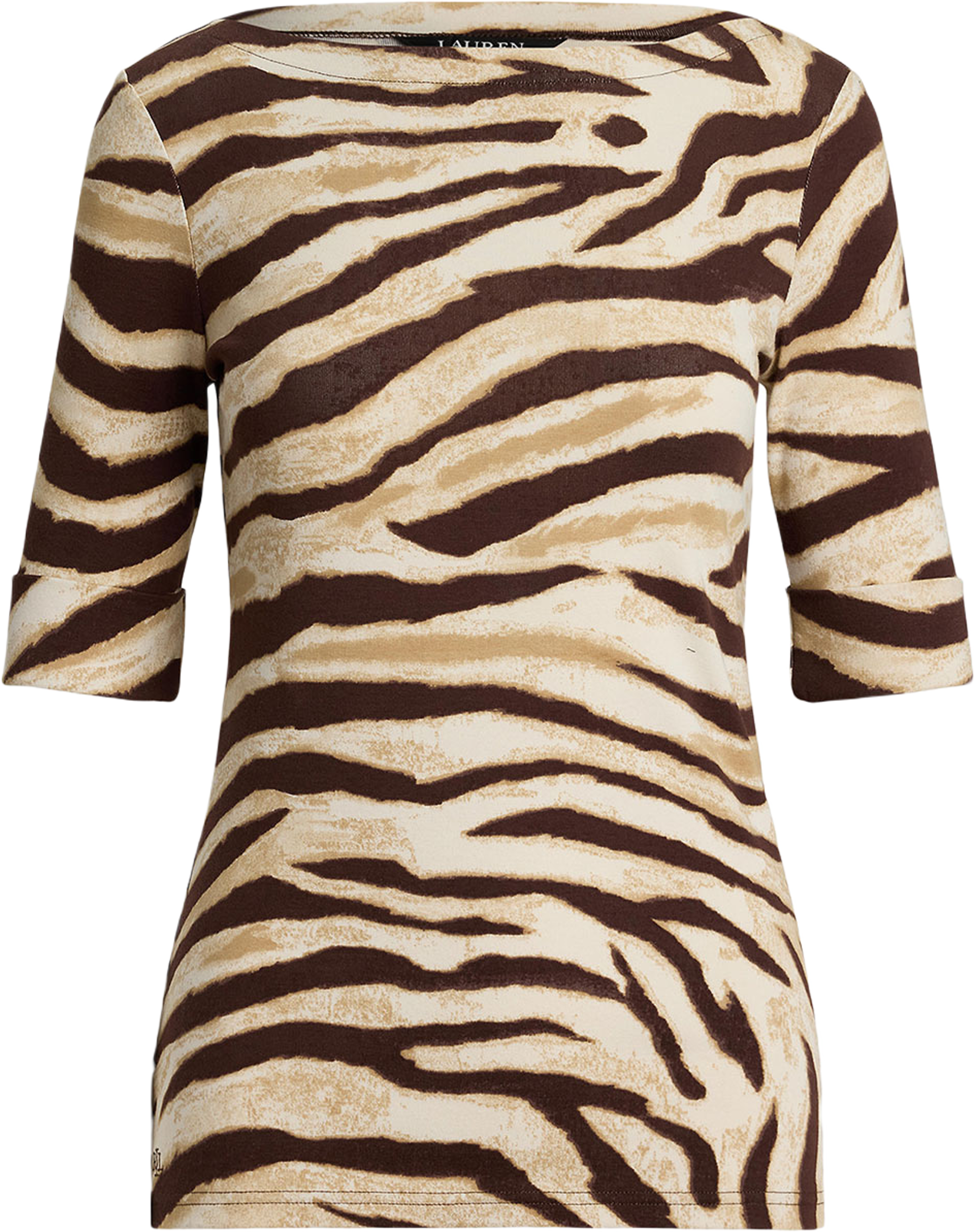 Stretch Cotton Boatneck Tee