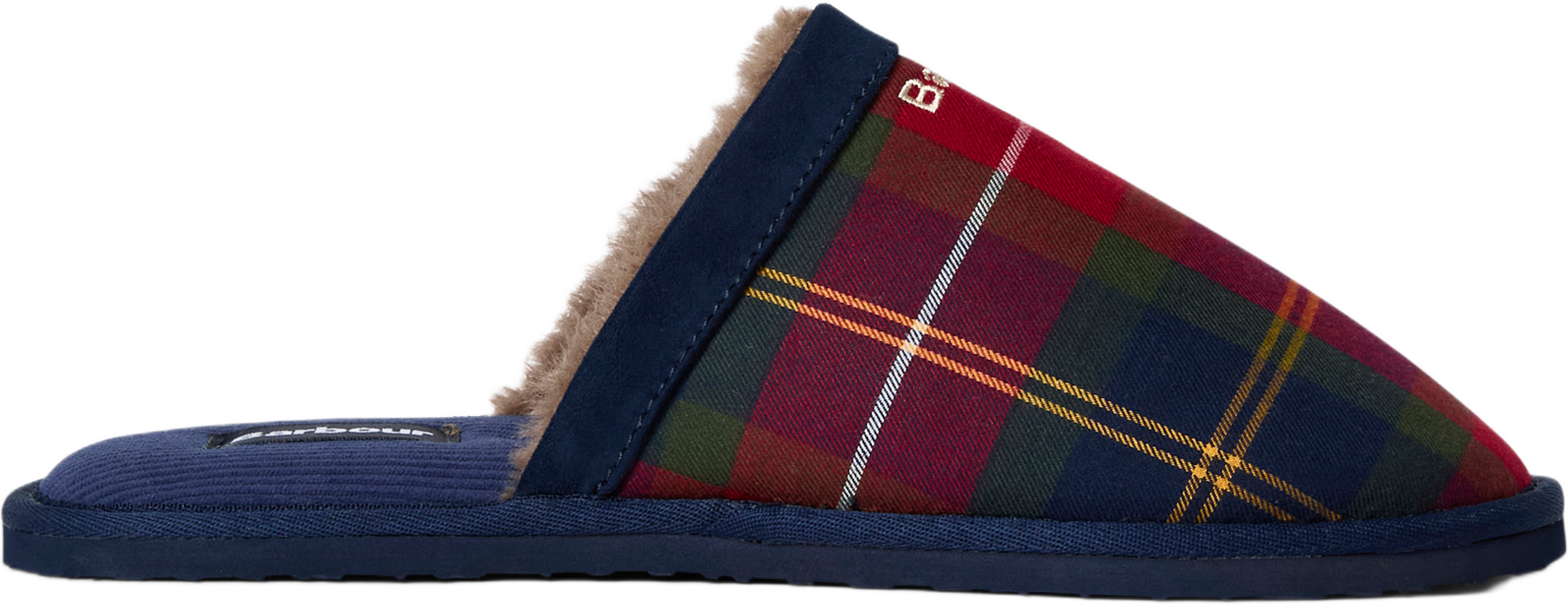 Everitt Tartan Mule Slipper, från Barbour, i färgen Winterberry Tartan. Klicka för att öppna bilden i stort format