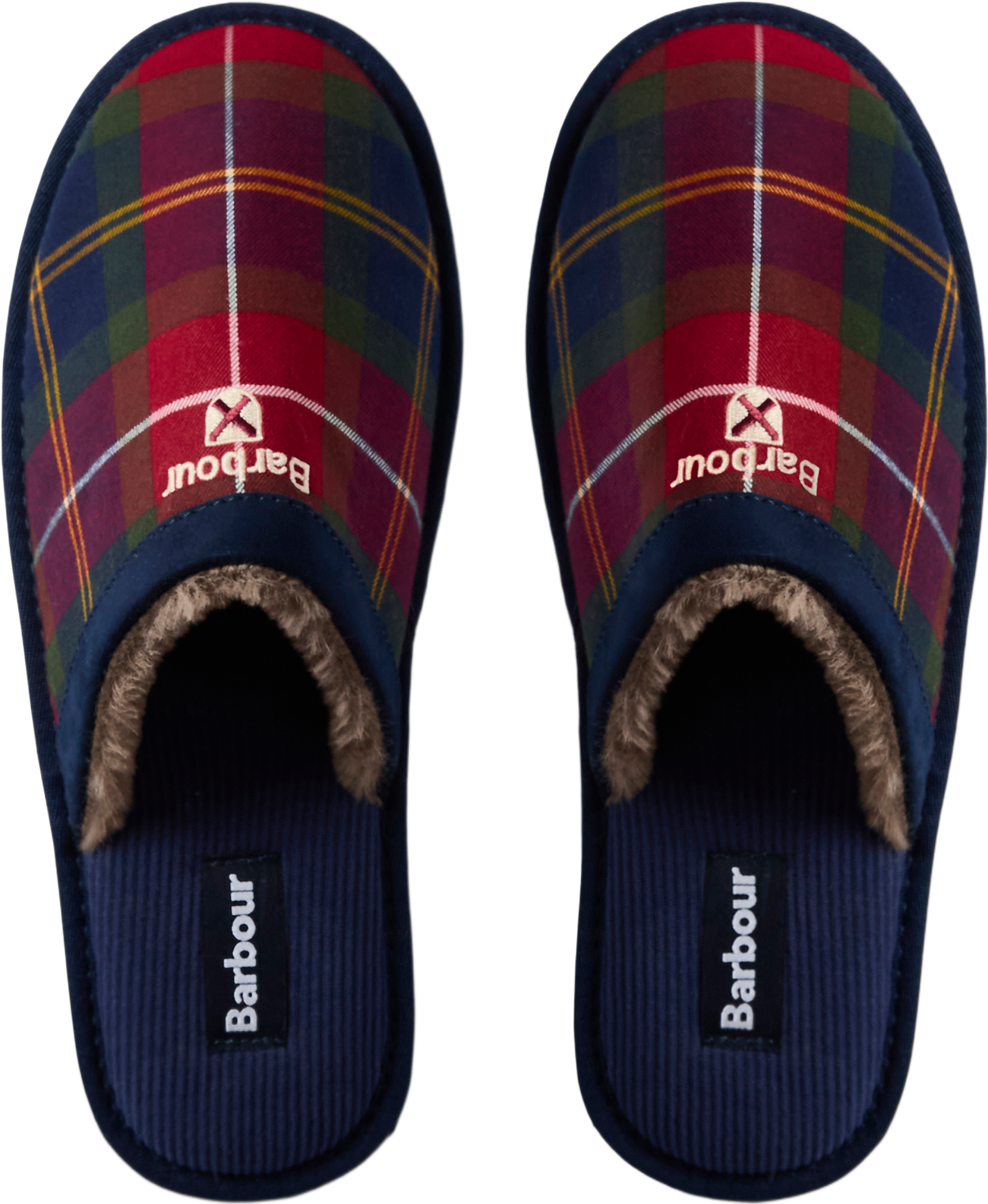 Everitt Tartan Mule Slipper, från Barbour, i färgen Winterberry Tartan. Klicka för att öppna bilden i stort format