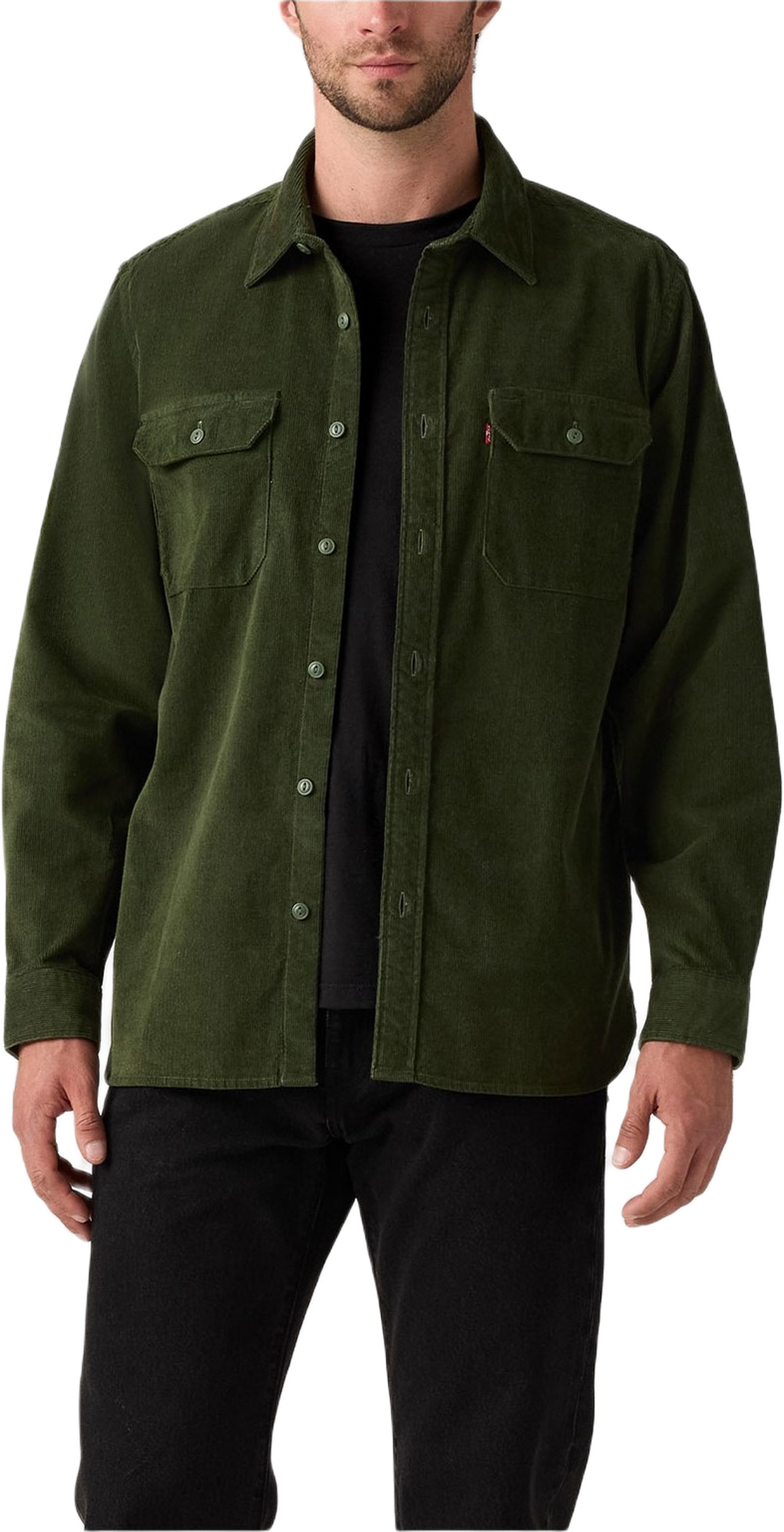 Jackson Worker Corduroy Overshirt, från Levi's, i färgen Greens. Klicka för att öppna bilden i stort format