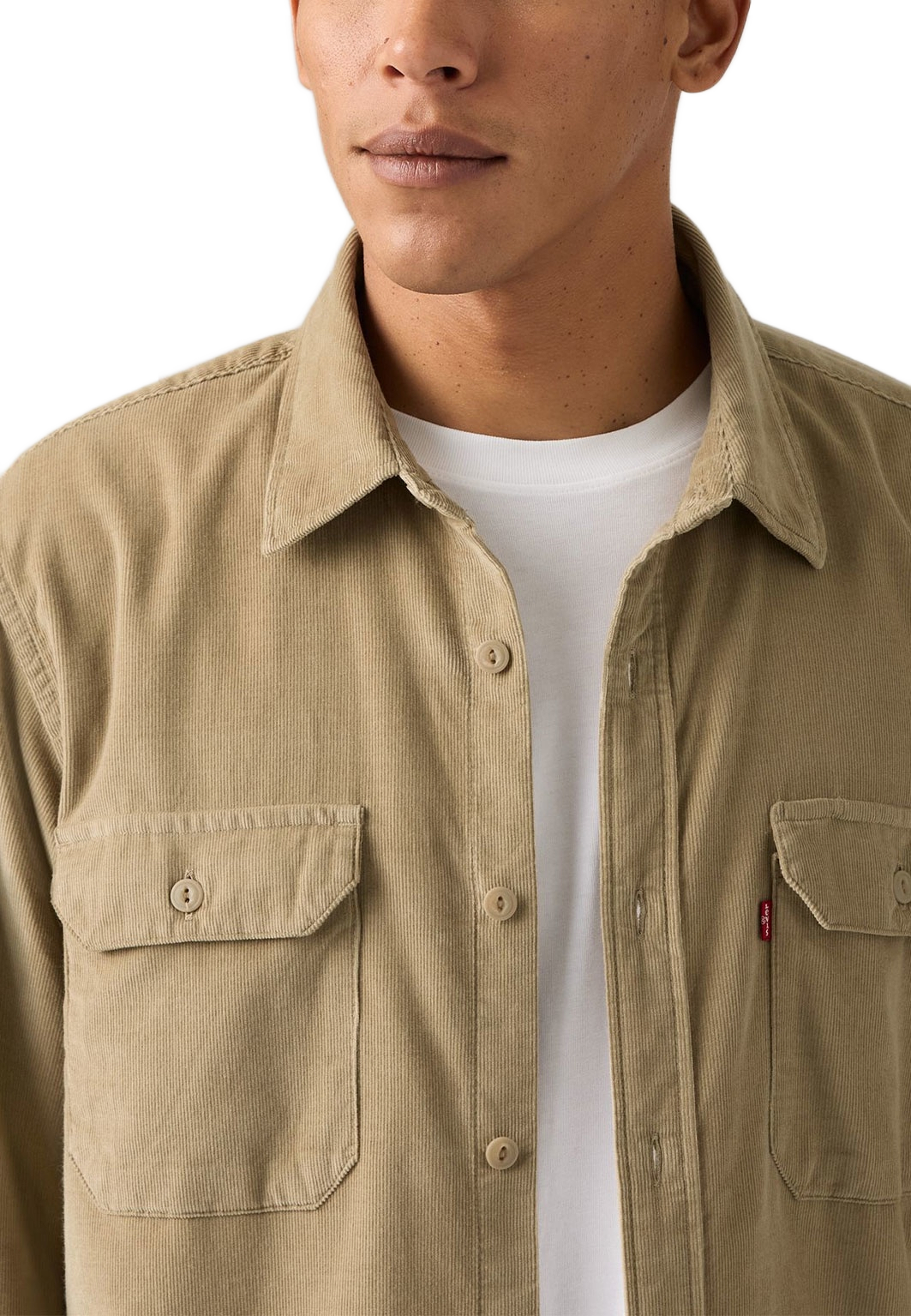 Jackson Worker Corduroy Overshirt, från Levi's, i färgen Neutrals.
