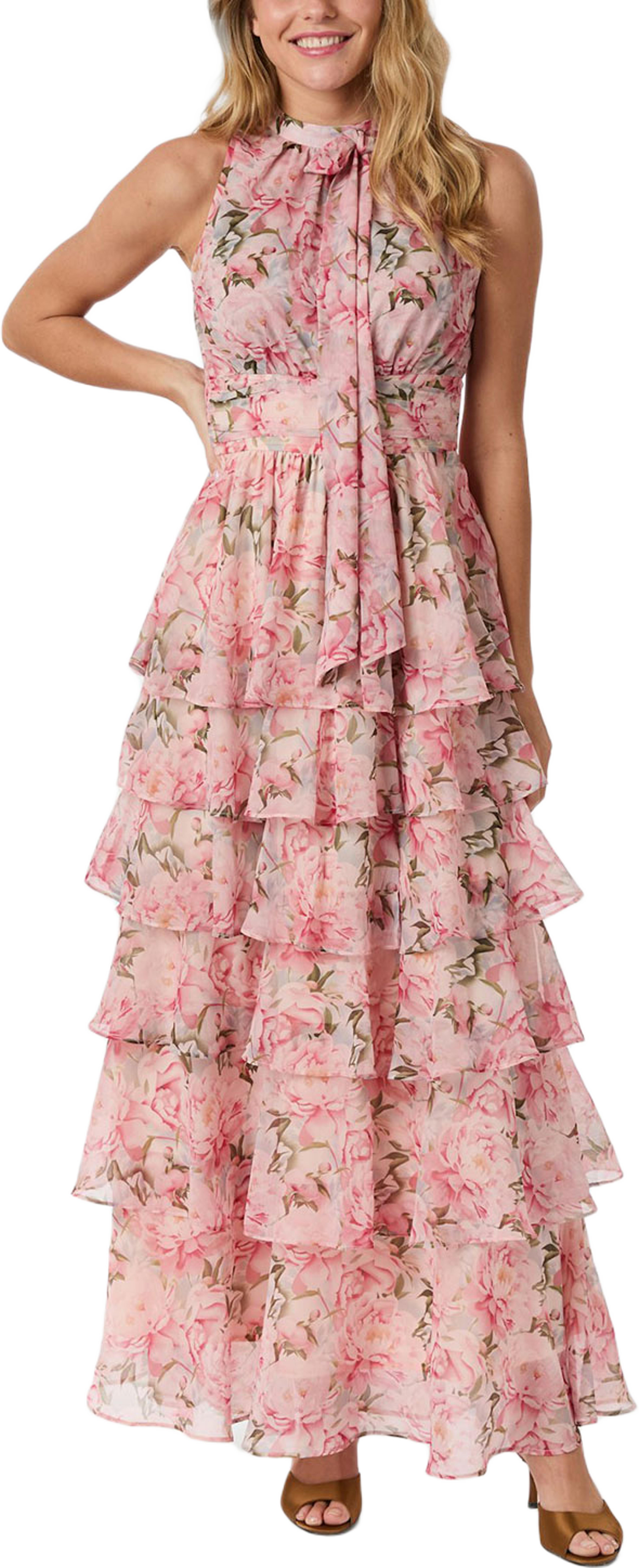 Marli Flower Chiffon Dress