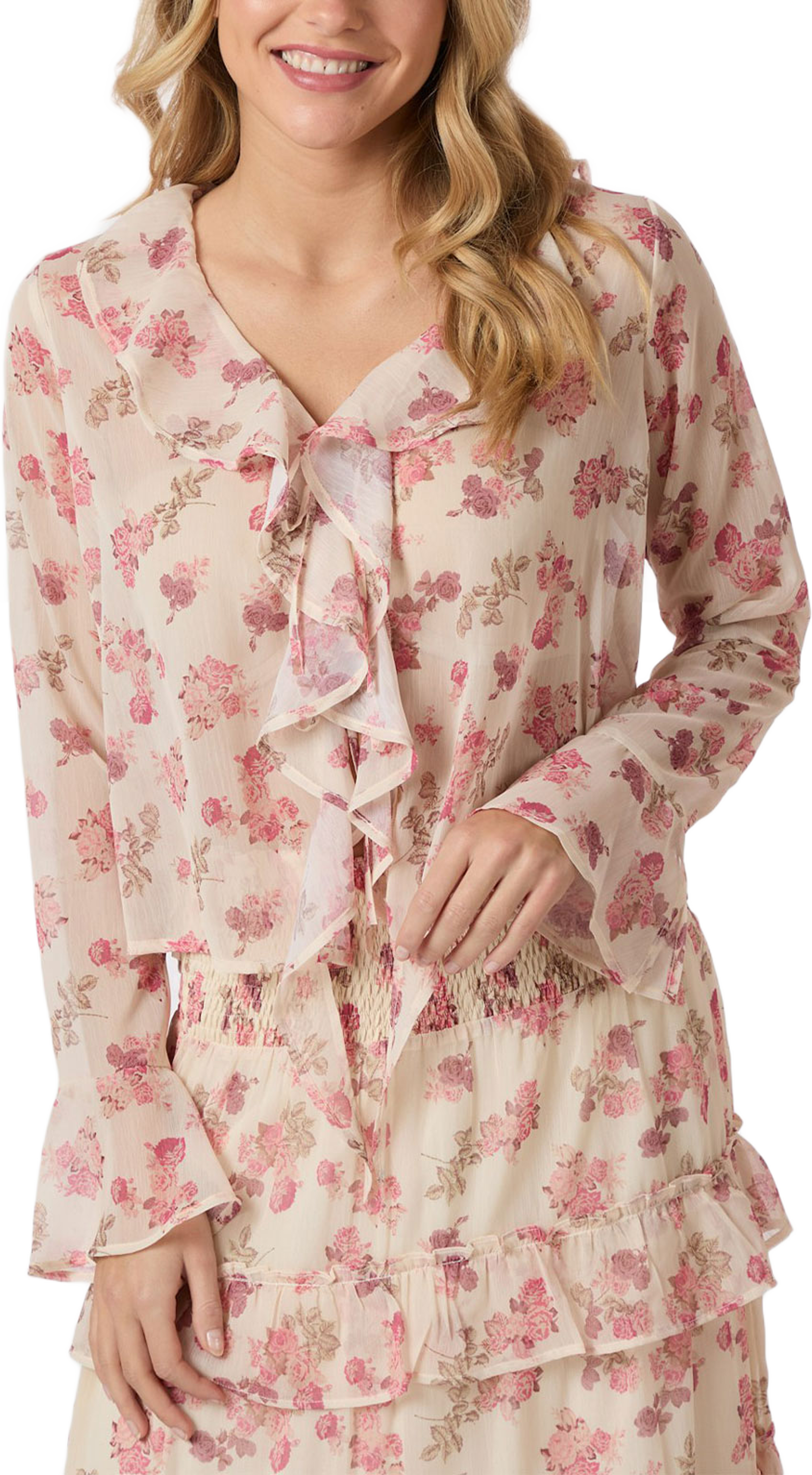 Anika Marigold Print Blouse