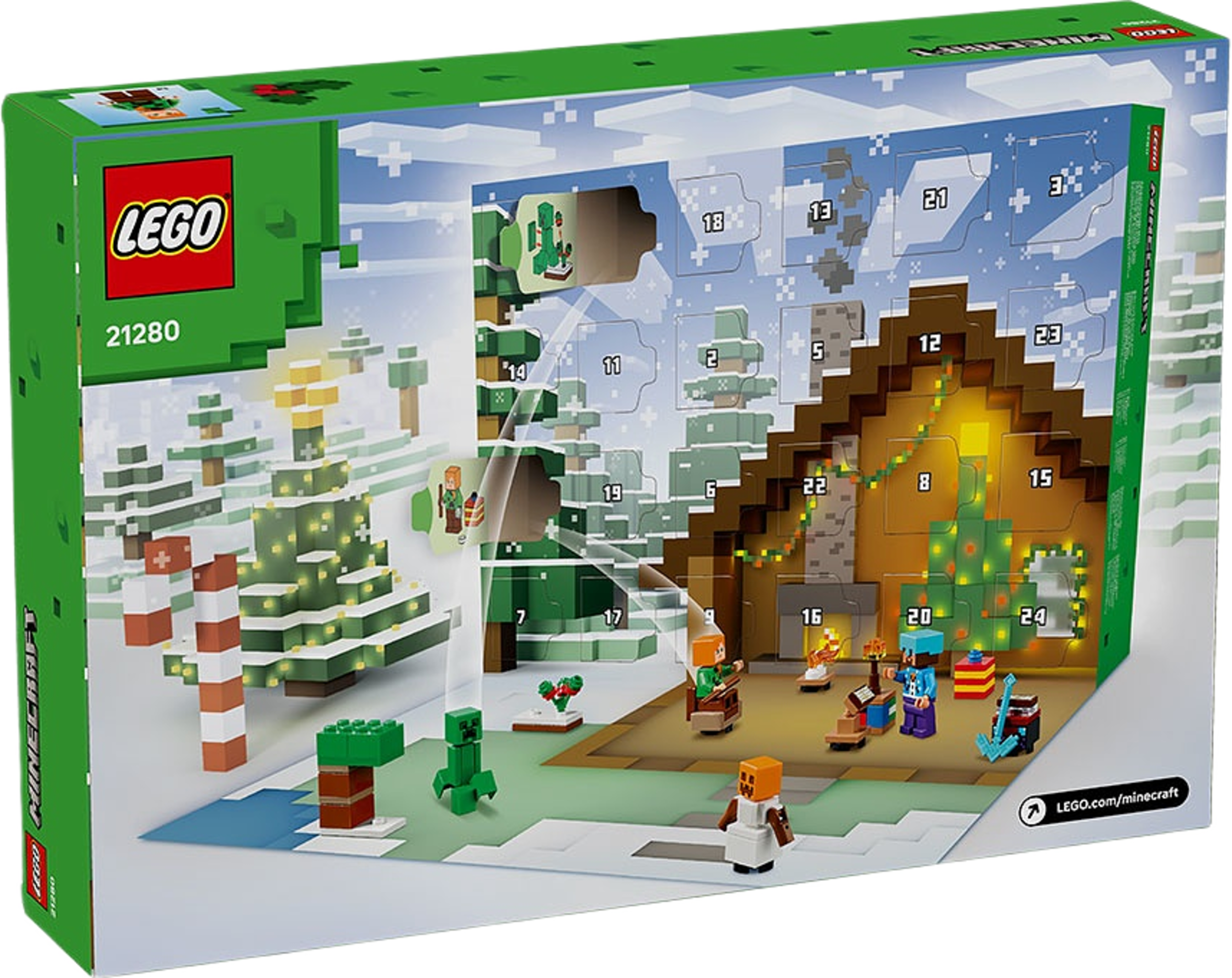 LEGO® Minecraft® Adventskalender 2025, från LEGO. Klicka för att öppna bilden i stort format