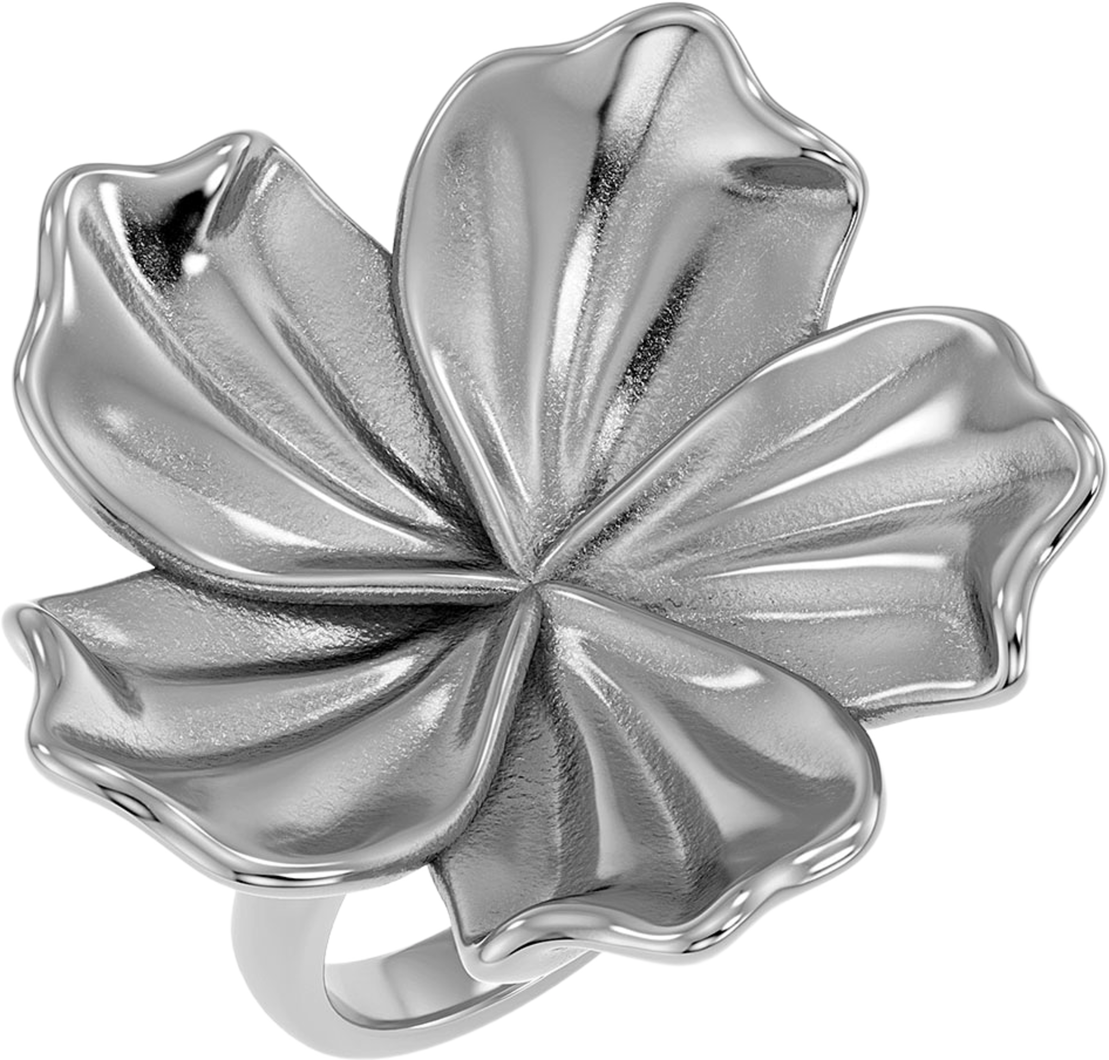 Jasmine Ring L Steel
