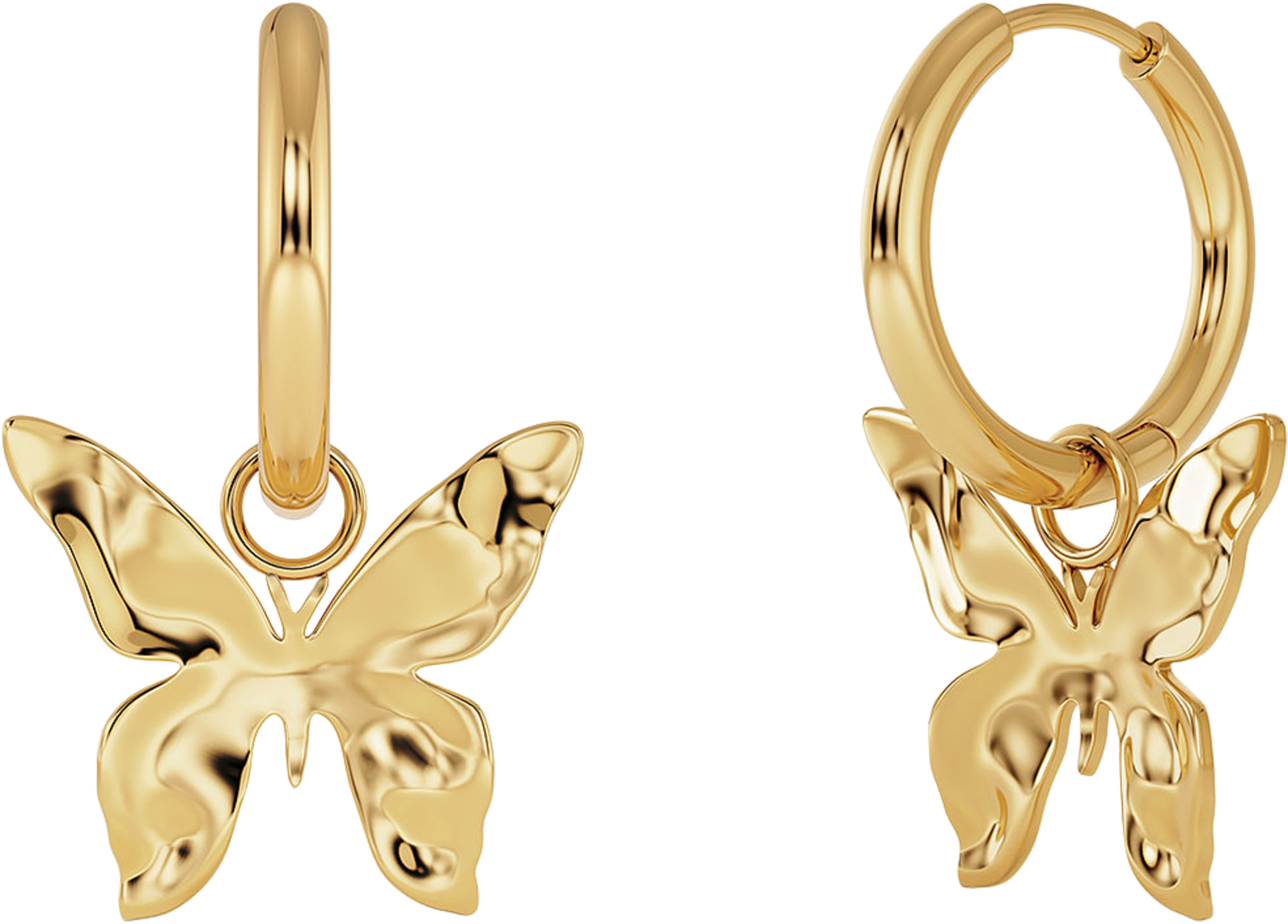 Butterfly Hoops Gold