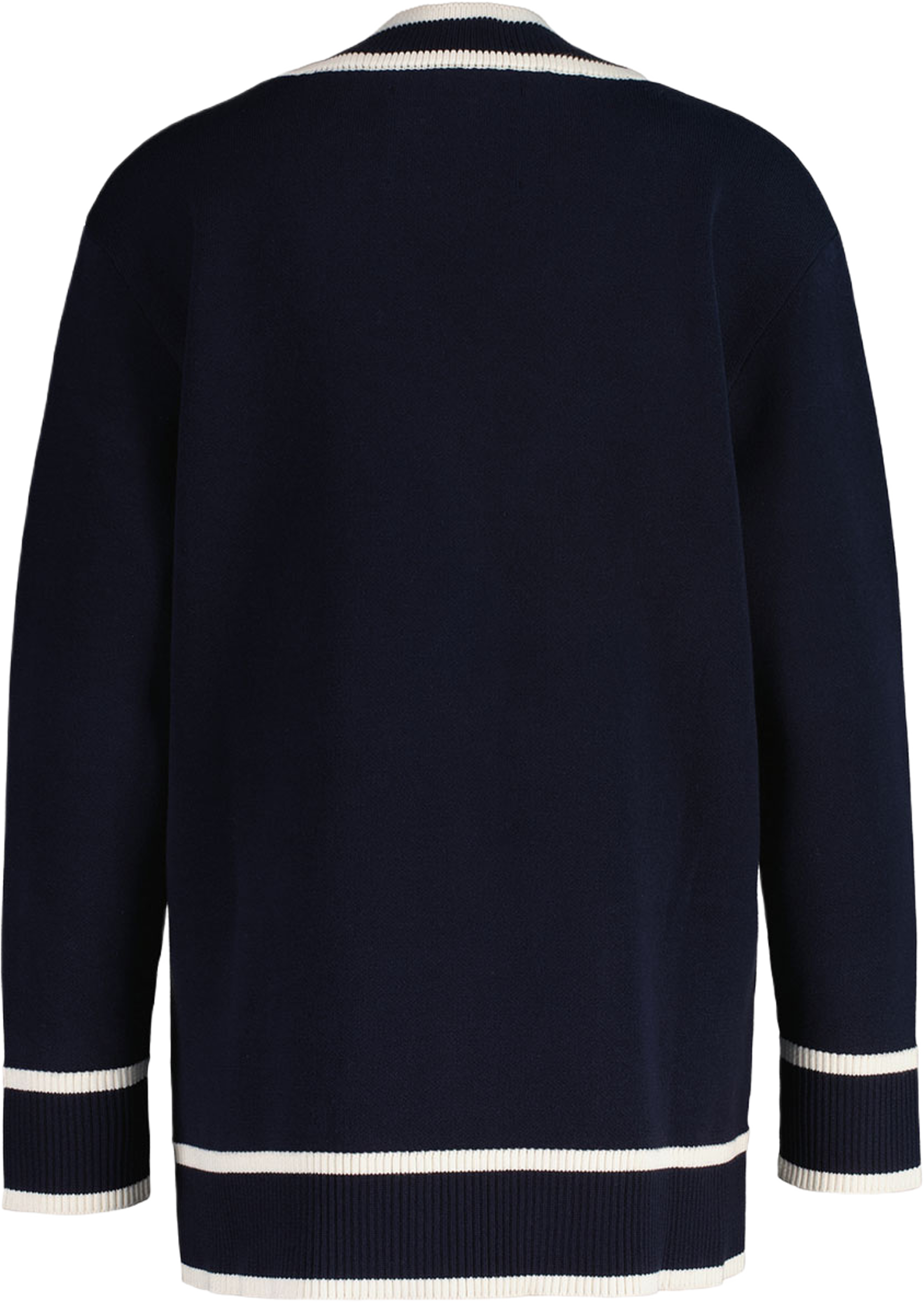 Contrast Knit Cardigan