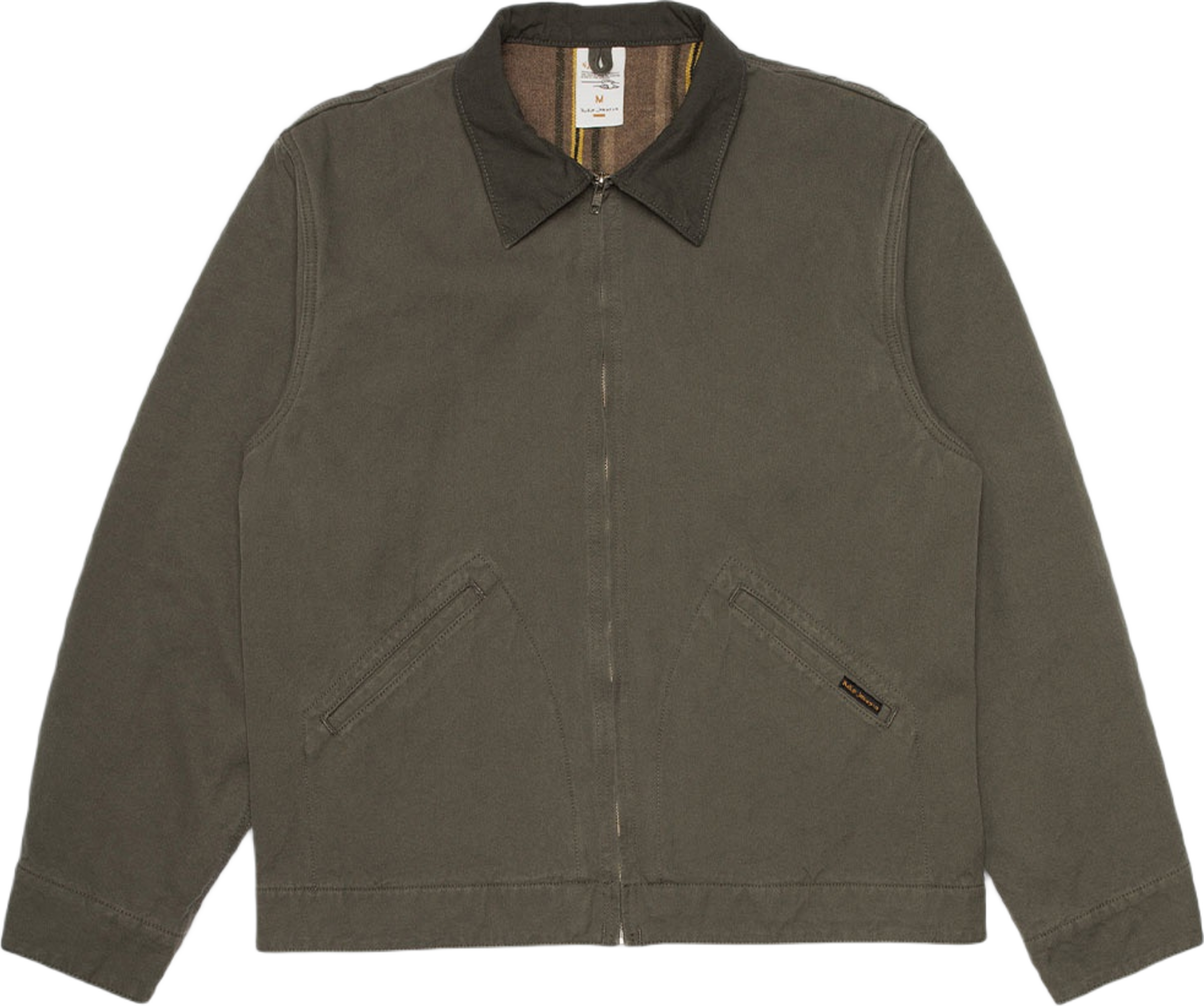 Blake Zip Jacket Canvas Green, från Nudie Jeans, i färgen Green.