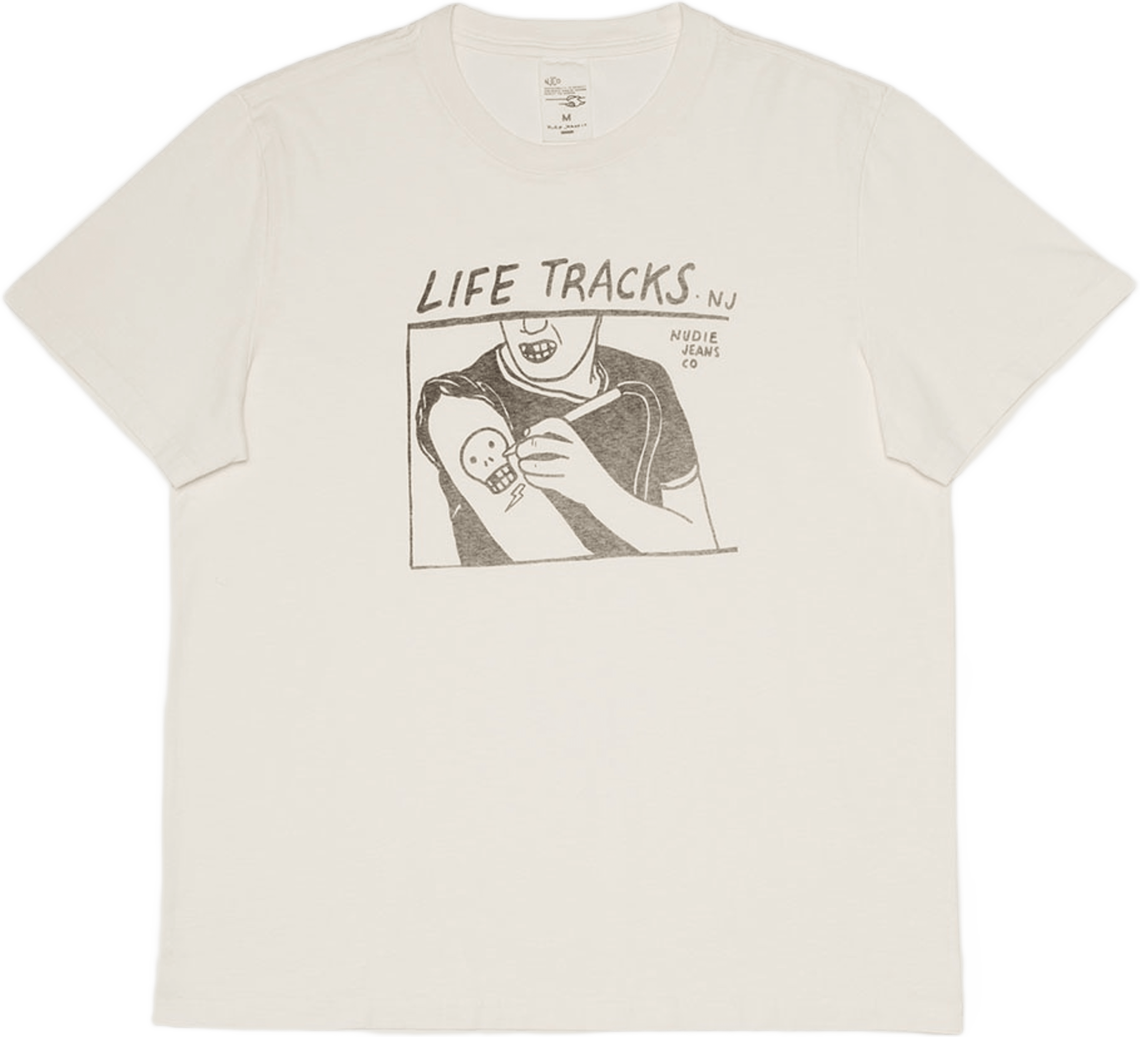 Roy Life Tracks T-Shirt Chalk White