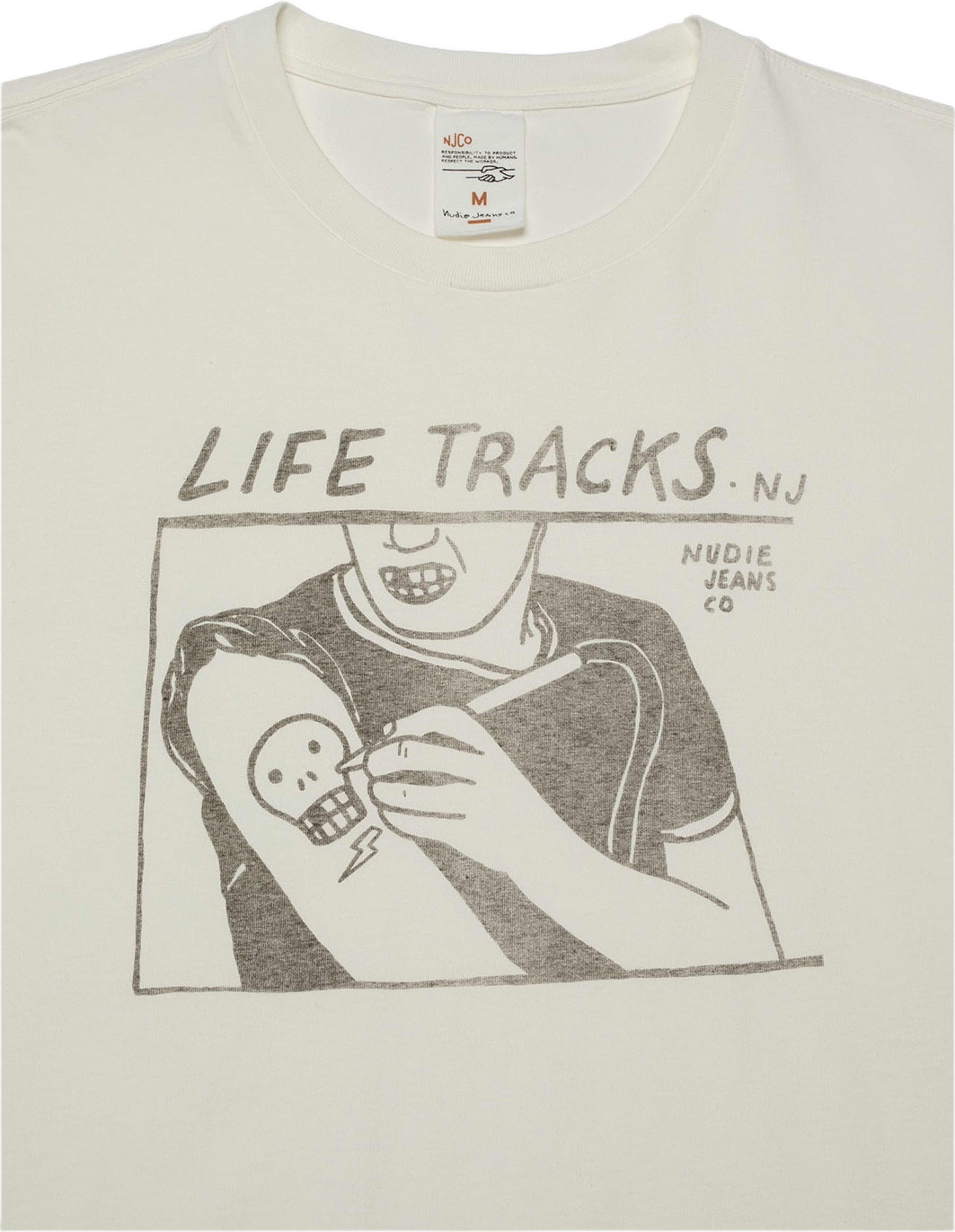 Roy Life Tracks T-Shirt Chalk White