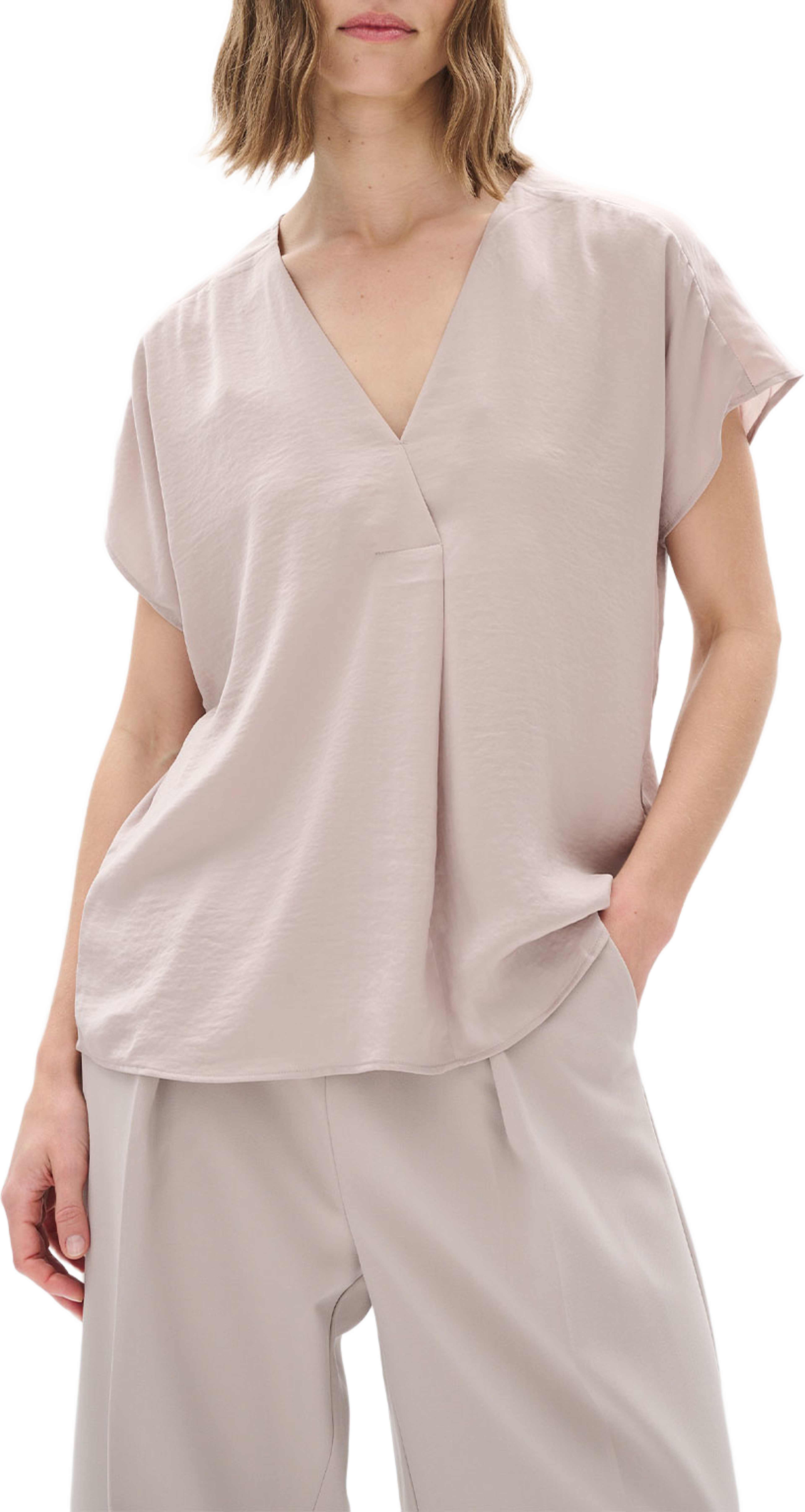 RindaIW Blouse, från Inwear, i färgen Stone.