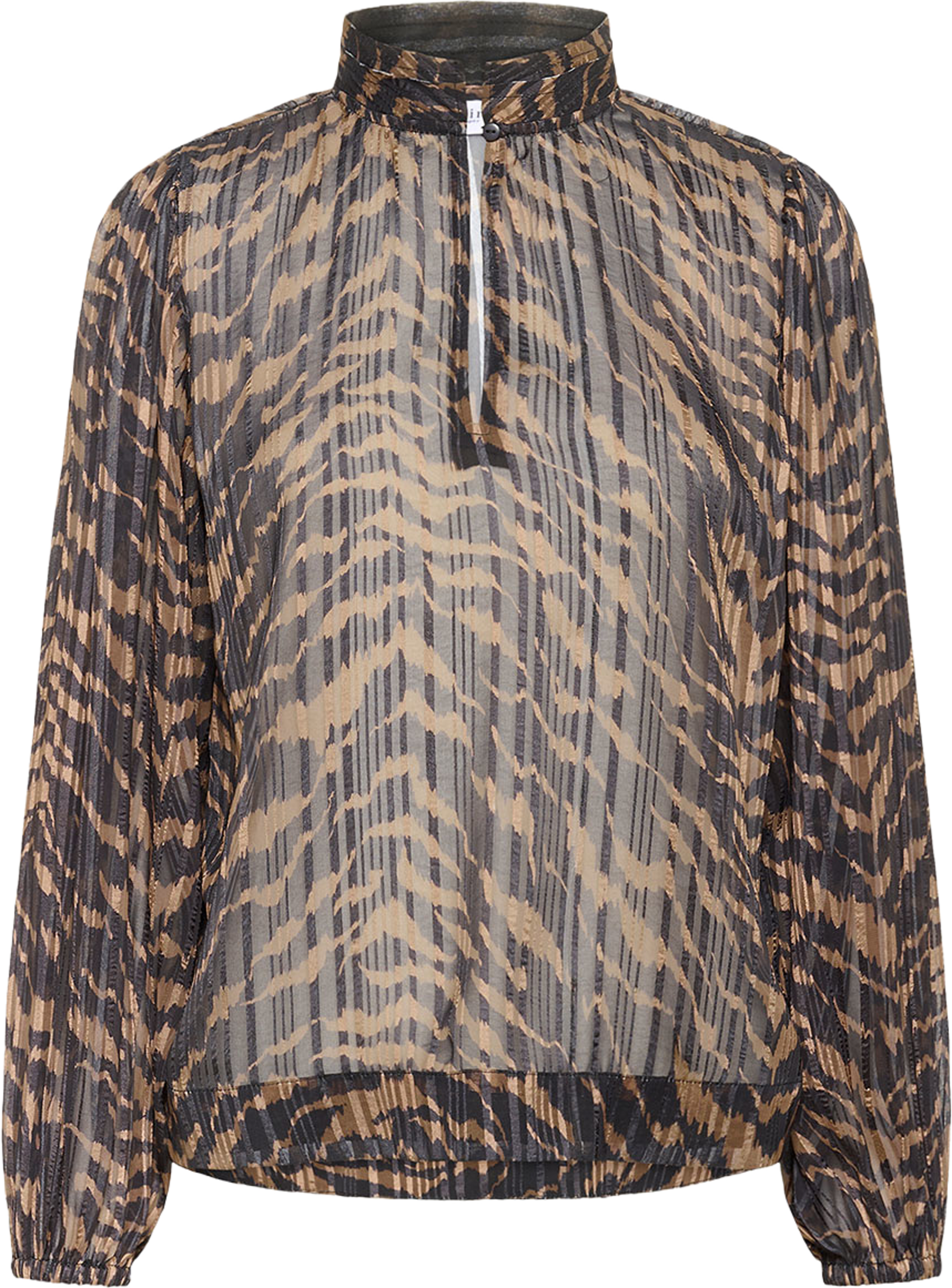 Nesta SZ Blouse, från Saint Tropez, i färgen Black Shifted Strokes. Klicka för att öppna bilden i stort format