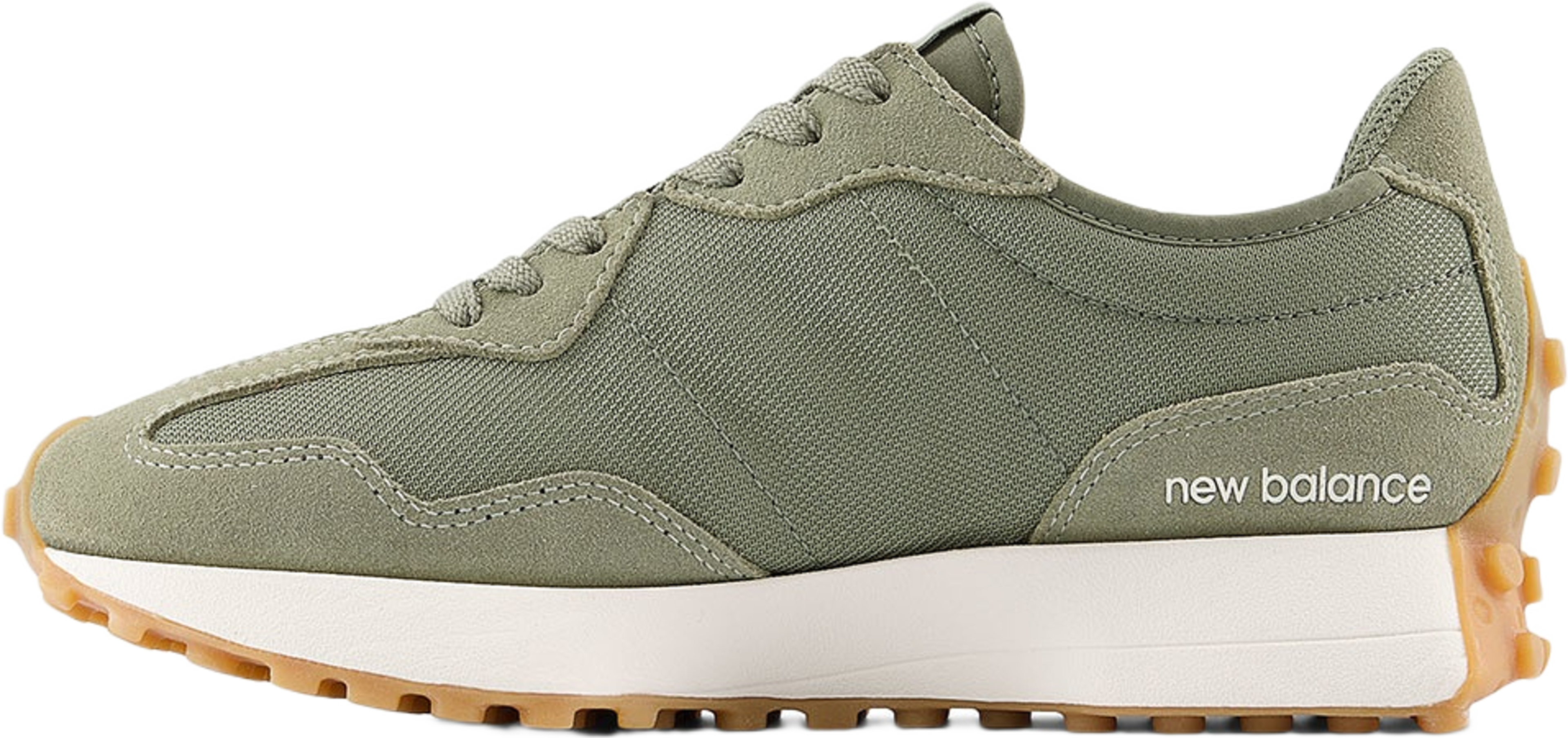 Sneakers 327, från New Balance, i färgen Dark Olivine.