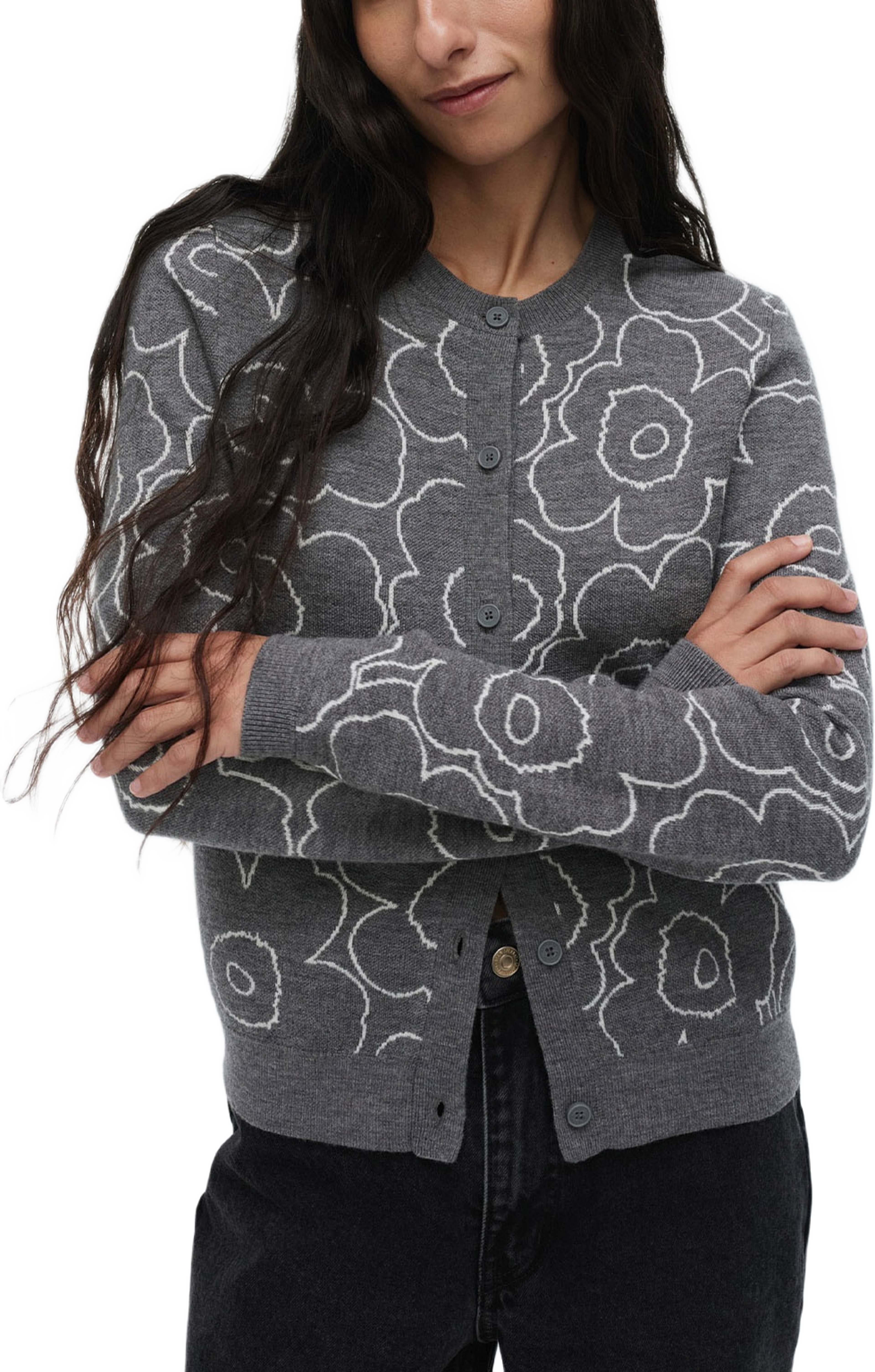 VILLI PIIRTO UNIKKO Jacket, från Marimekko, i färgen Dark Grey, Off White.