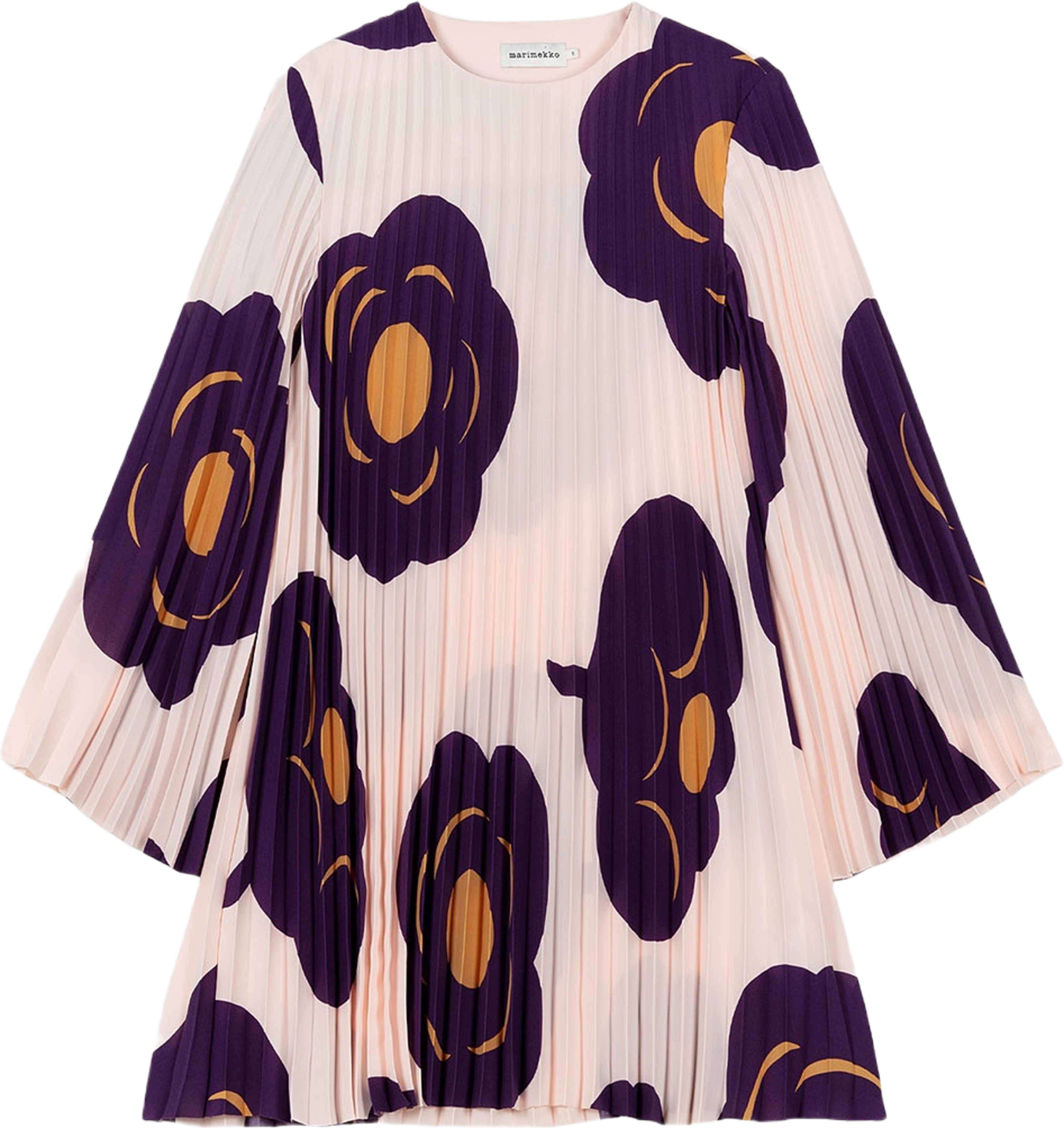 FROSTI TUMMA Dress, från Marimekko, i färgen Light Pink, Dark Violet, Brown.