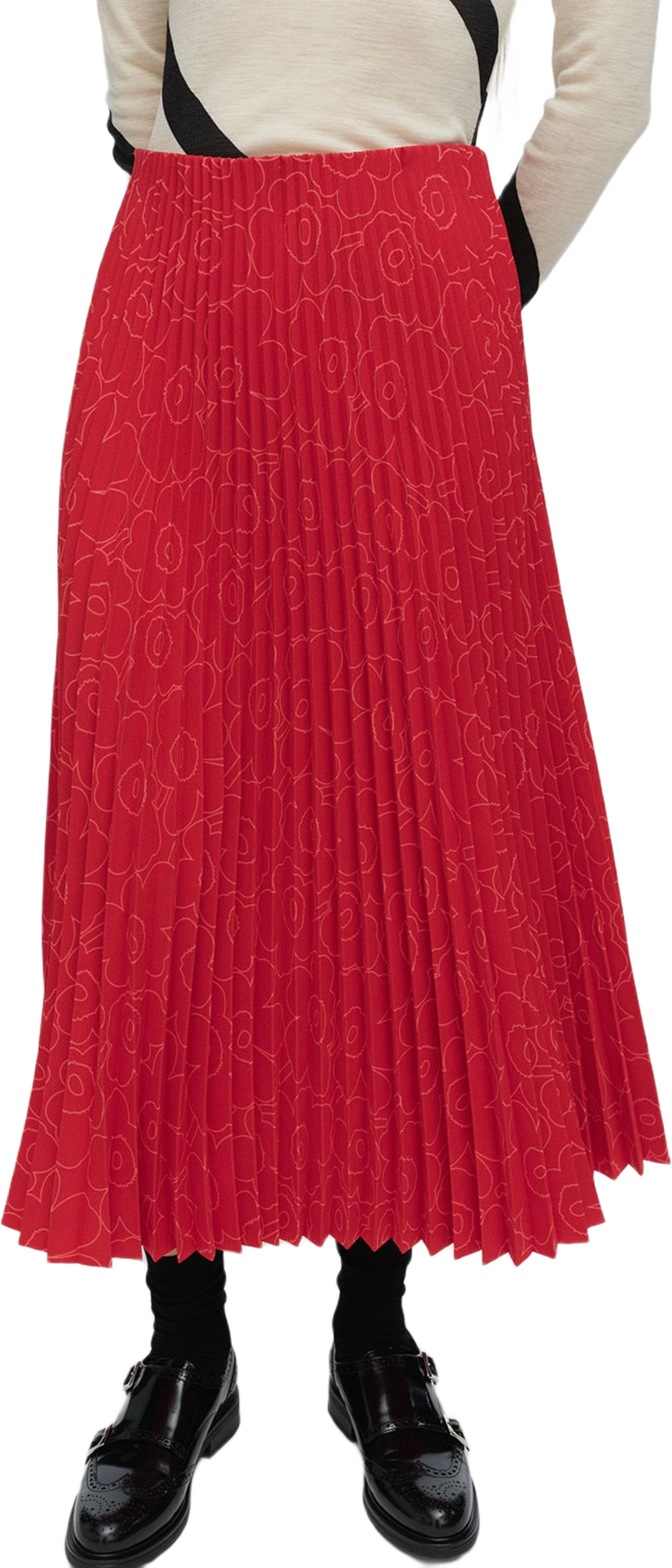 MYY PIIRTO UNIKKO Skirt, från Marimekko, i färgen Red, Bright Red. Klicka för att öppna bilden i stort format