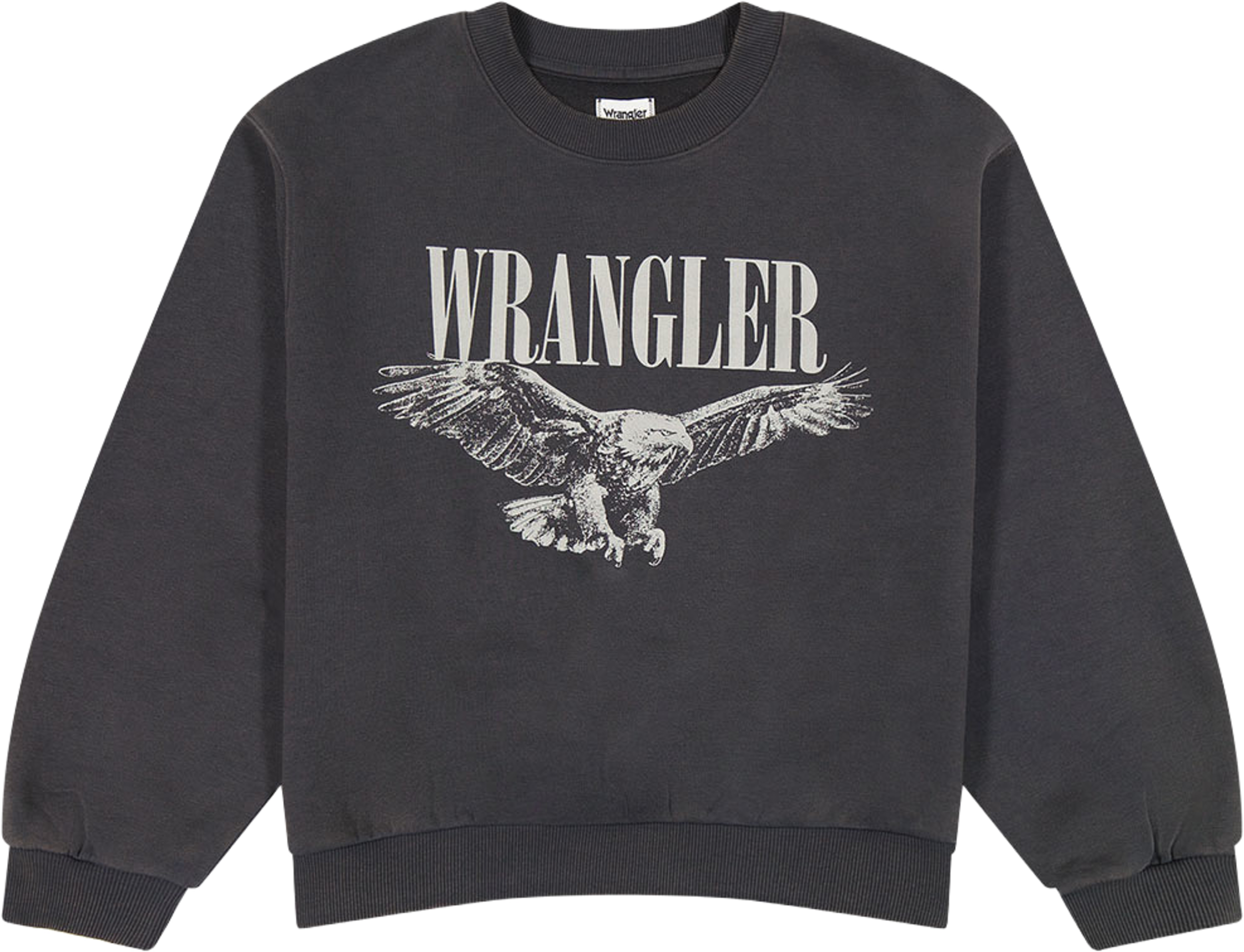 Oversized Sweatshirt, från Wrangler, i färgen Faded Black. Klicka för att öppna bilden i stort format