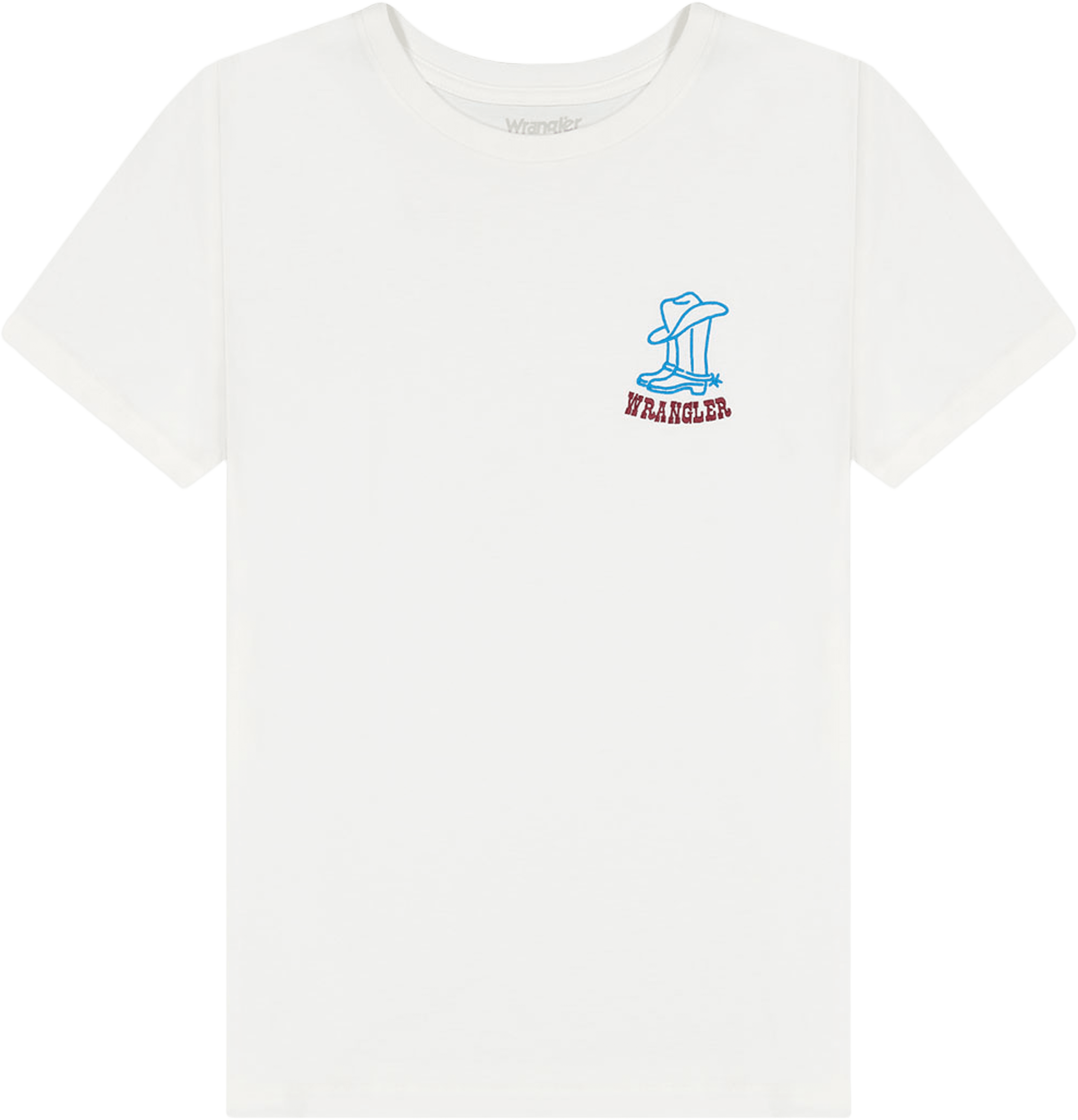 Graphic Tee, från Wrangler, i färgen Worn White. Klicka för att öppna bilden i stort format