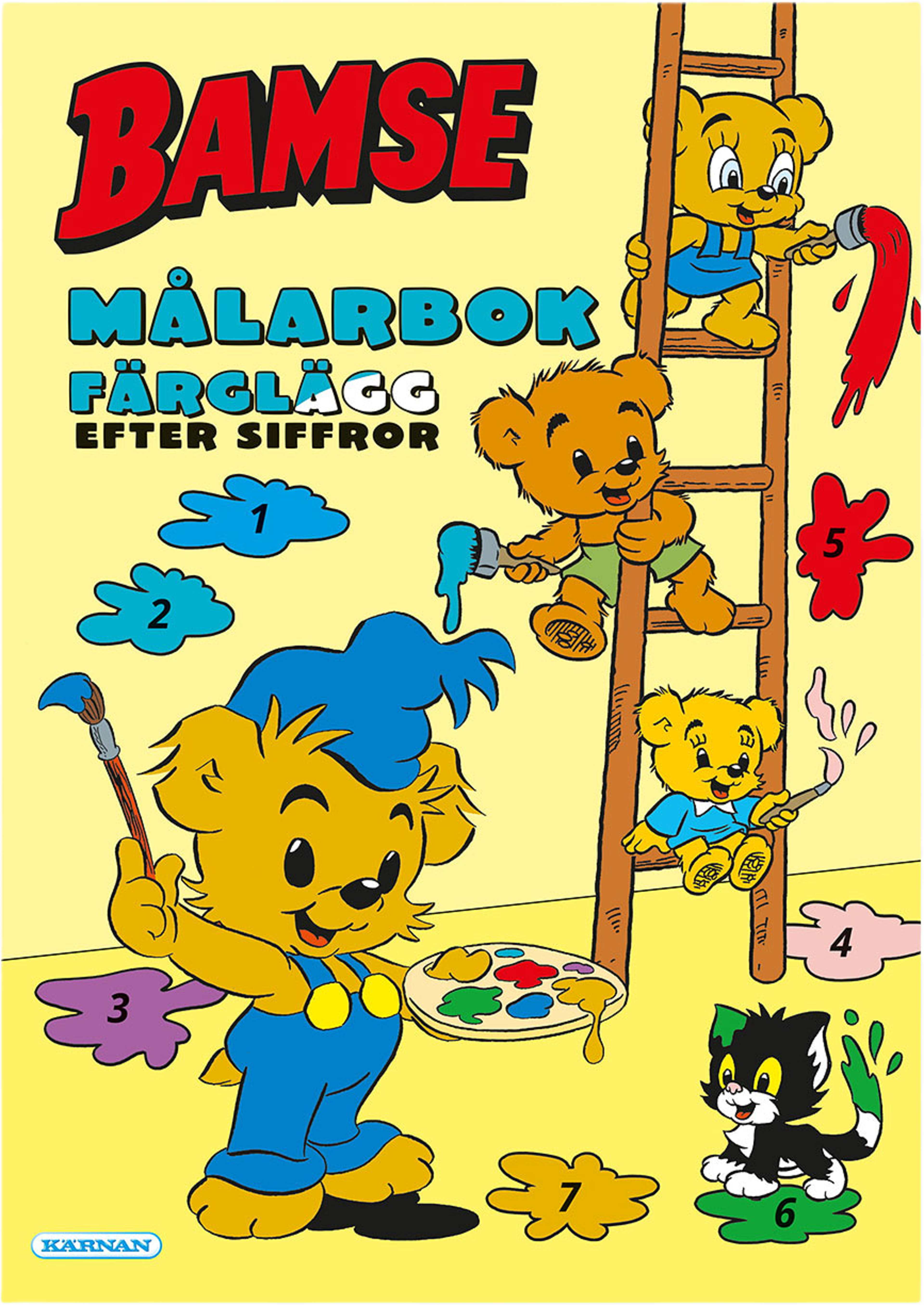 Målarbok, Bamse Färglägg efter siffror
