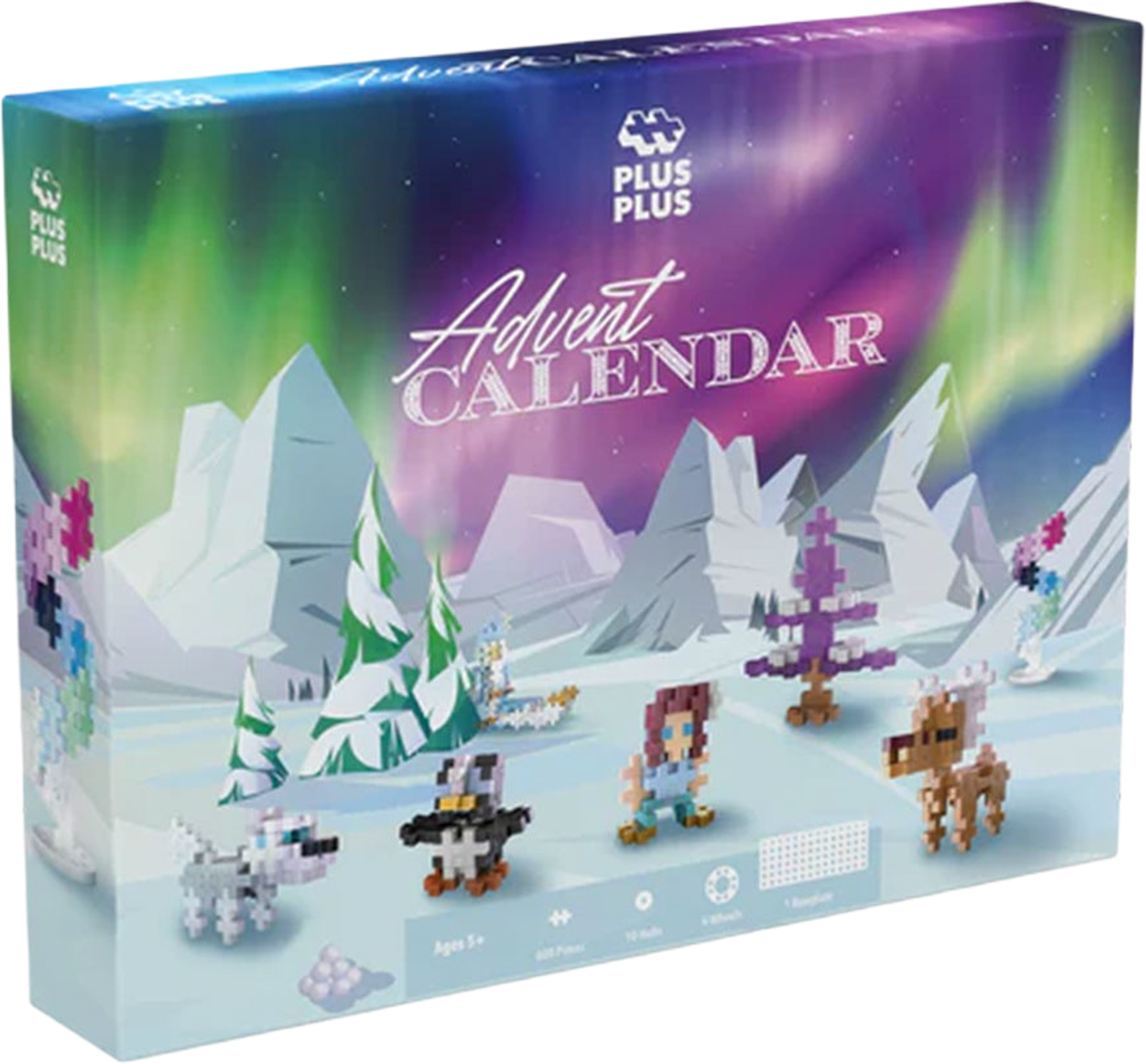 Adventskalender - Jultomtens norrskensäventyr, från PLUS PLUS, i färgen Multicolor. Klicka för att öppna bilden i stort format