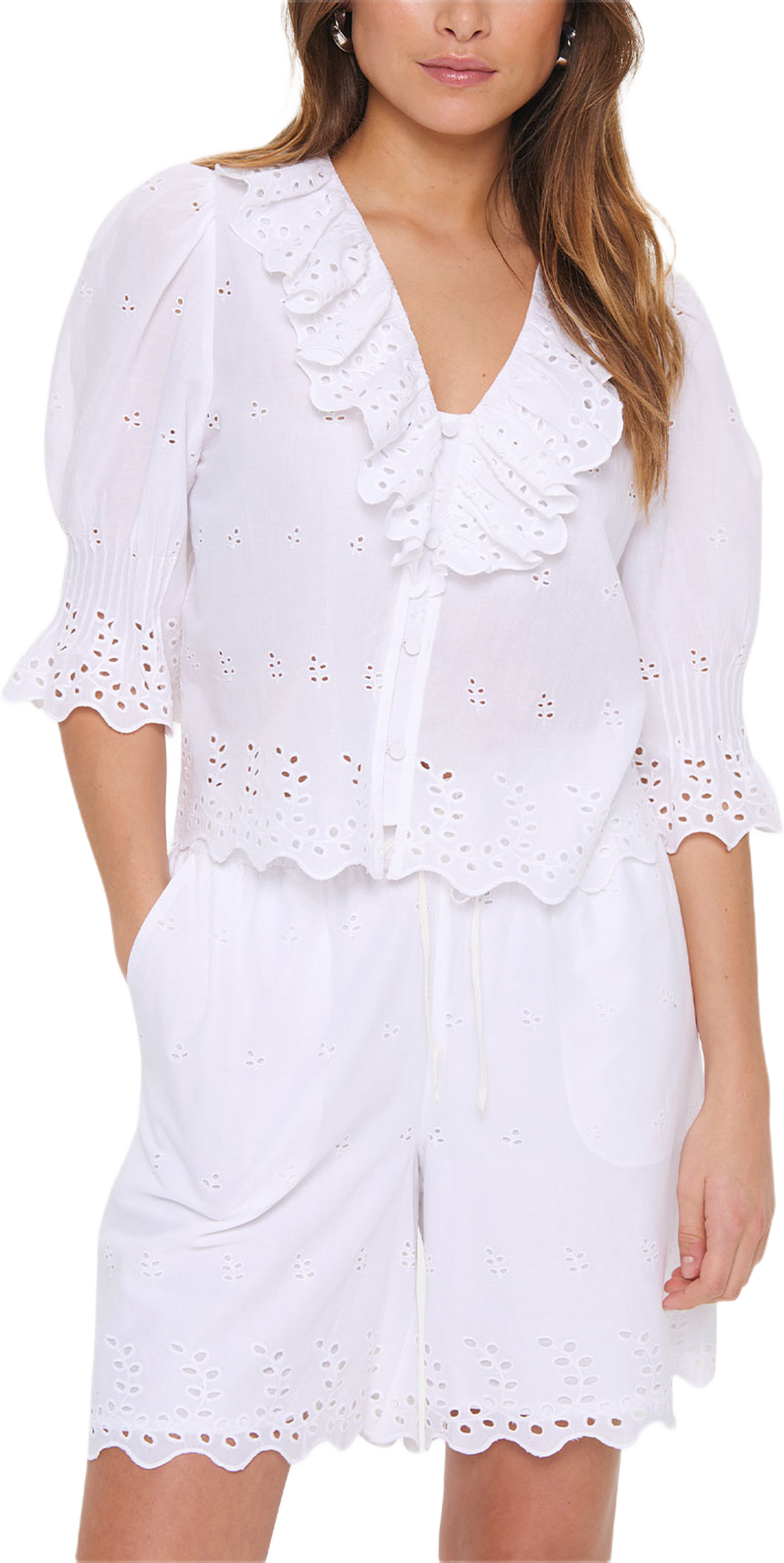 Kaita SZ Shirt, från Saint Tropez, i färgen Bright White. Klicka för att öppna bilden i stort format