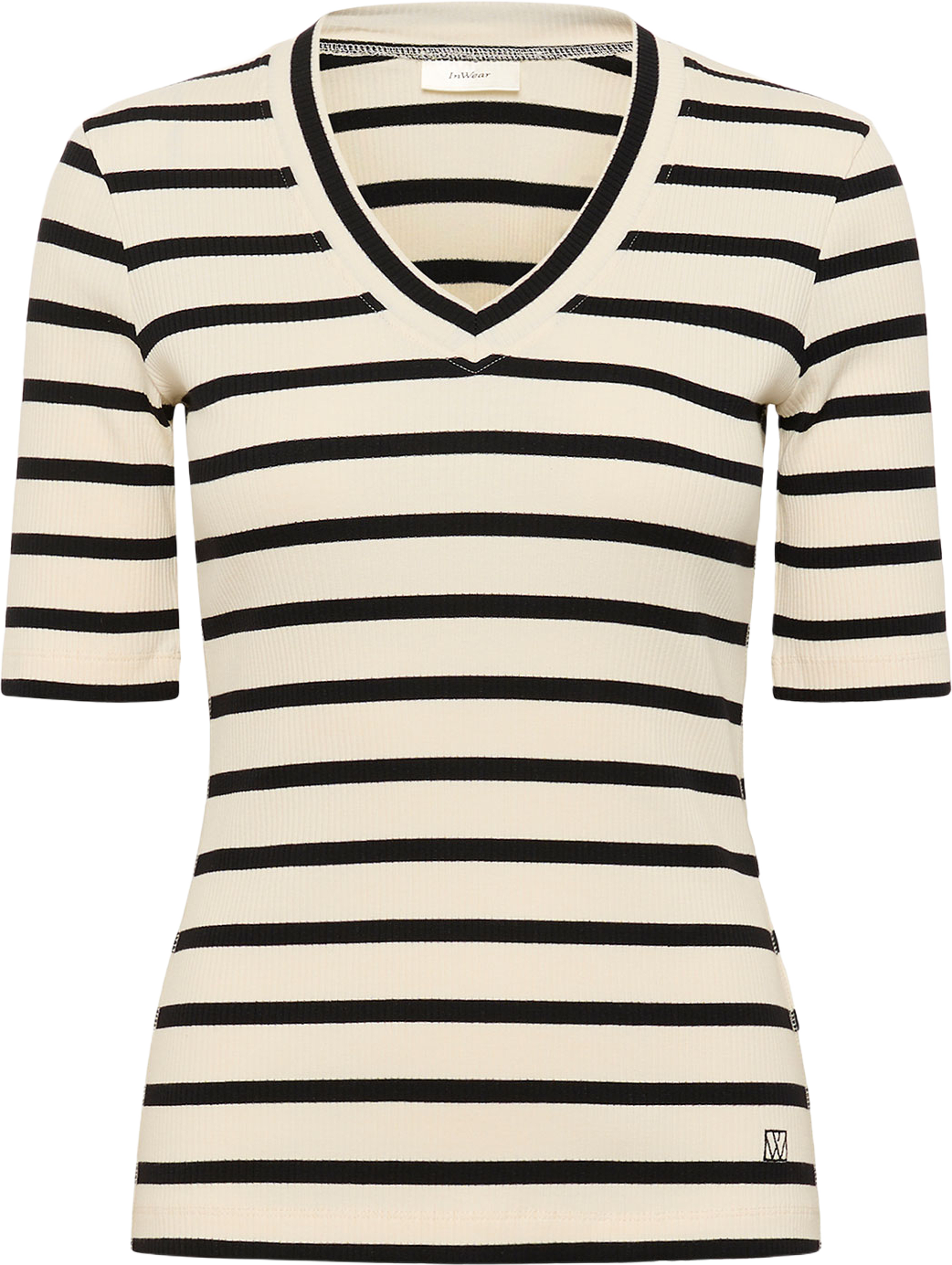 DagnaIW Striped V T-Shirt