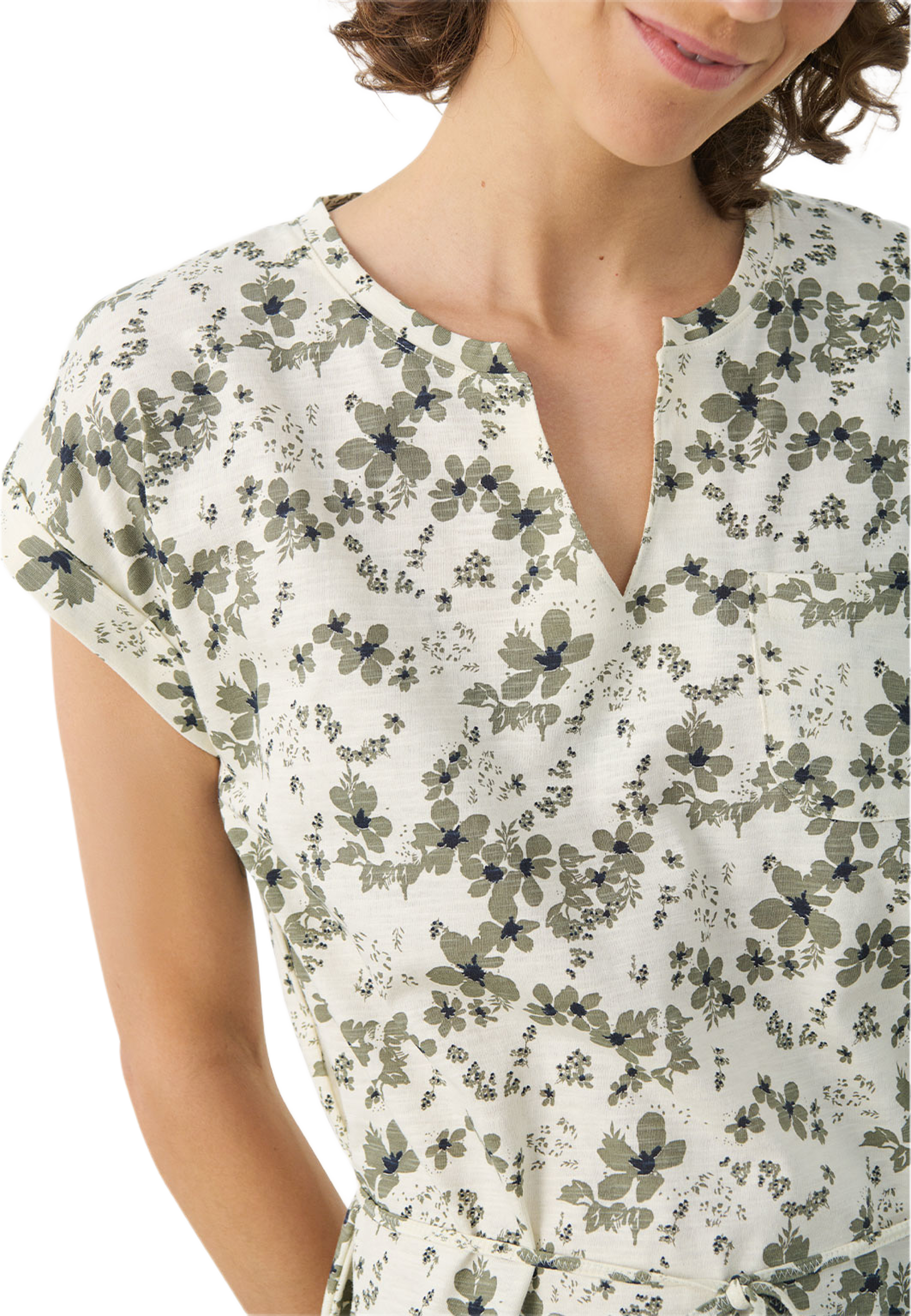 MabelsPW Dress, från Part Two, i färgen Vetiver Contrast Flower Print. Klicka för att öppna bilden i stort format