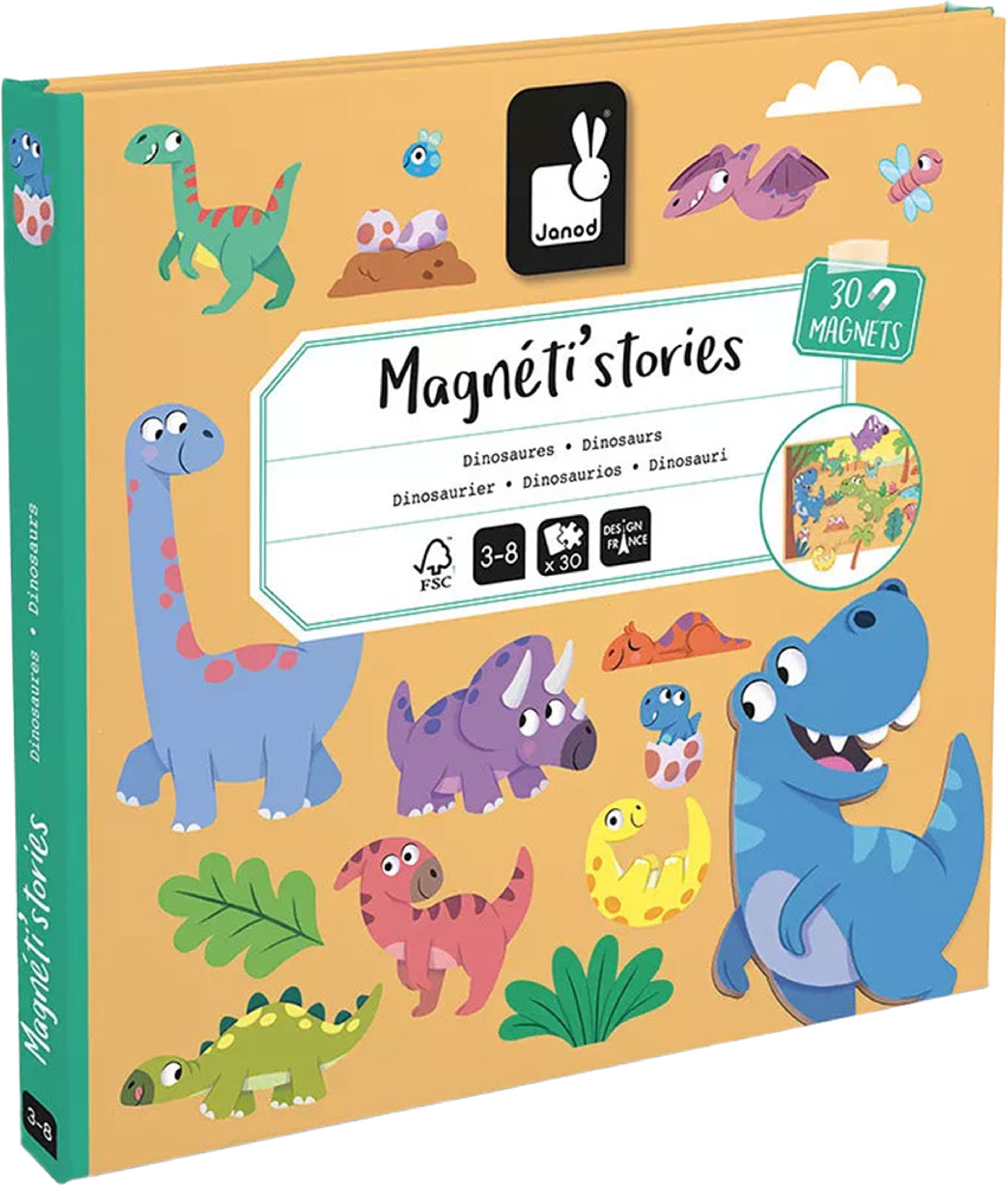 Magnetset Magnéti' Stories Dinosaurier, från Brädspel.