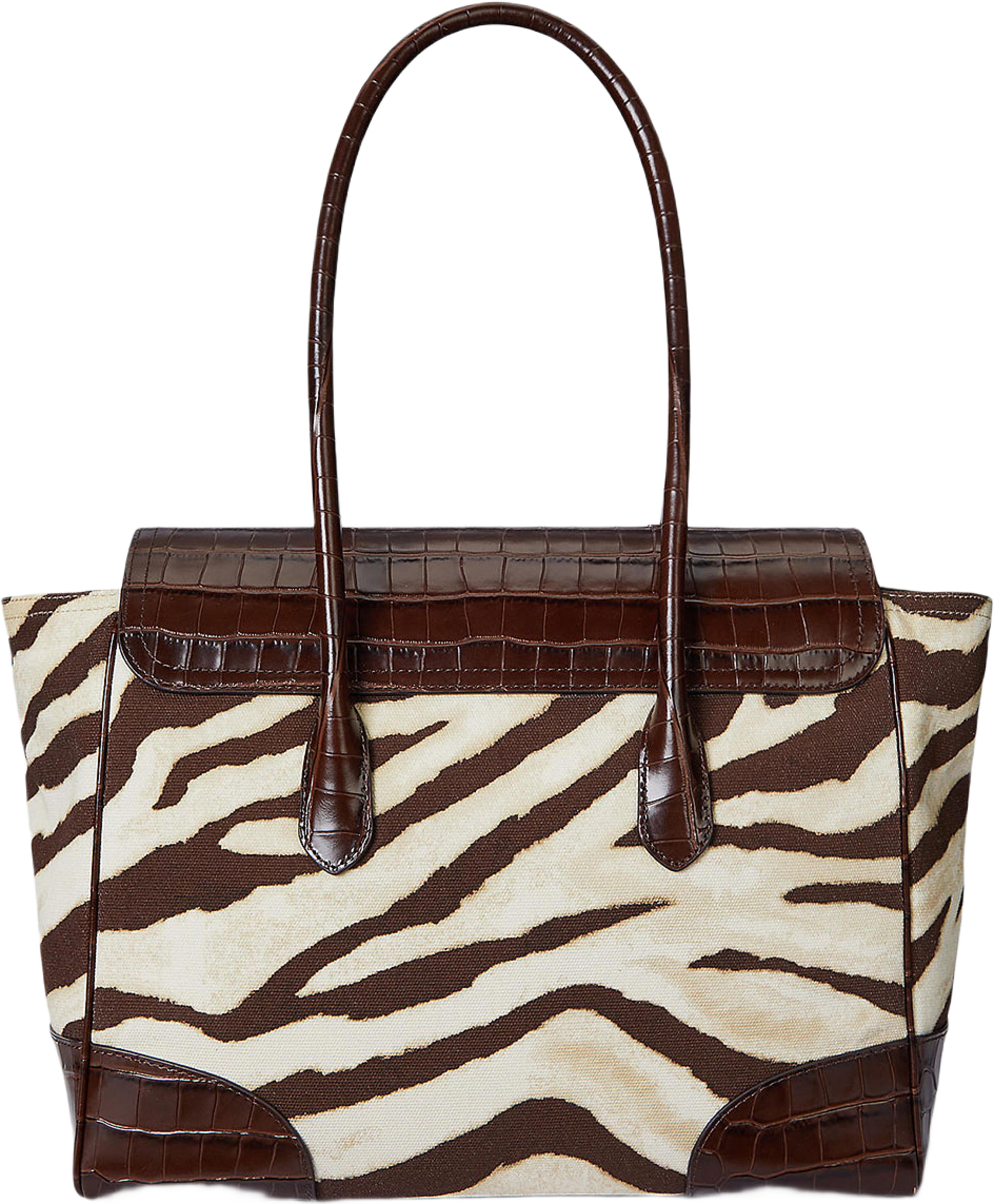 Zebra-Print Canvas Large Tanner Satchel