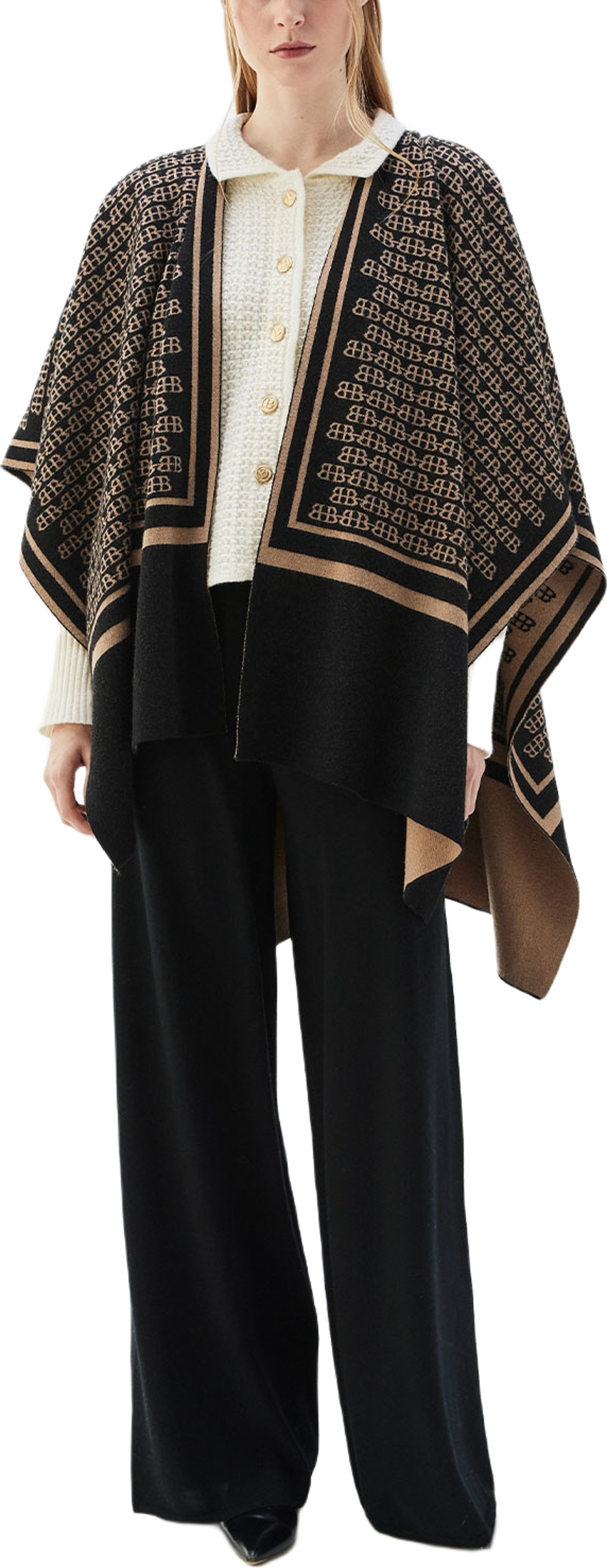Garnette Poncho Jacquard