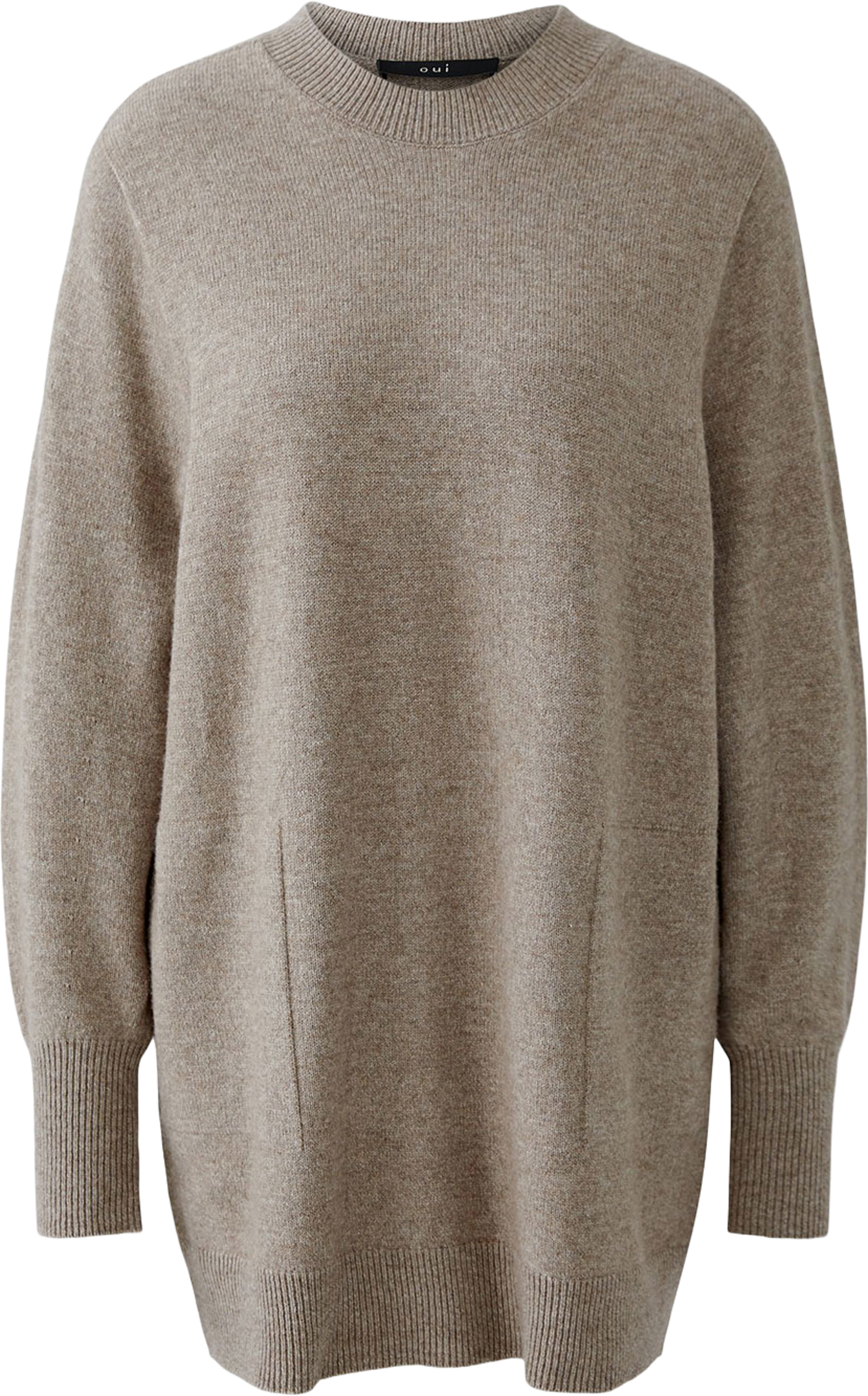 Stickad tröja, från Oui, i färgen Smokey Taupe. Klicka för att öppna bilden i stort format