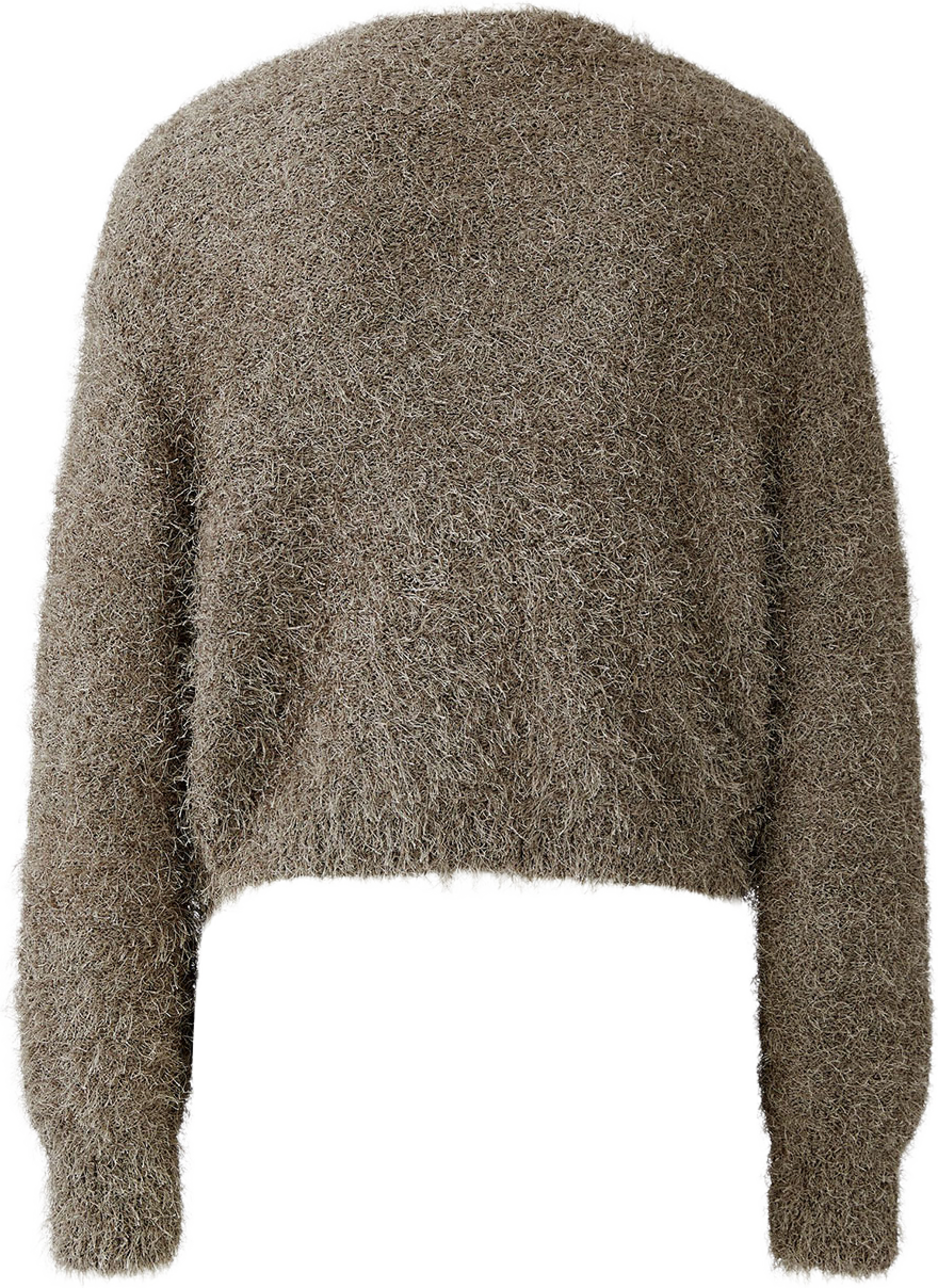 Stickad cardigan, från Oui, i färgen Smokey Taupe. Klicka för att öppna bilden i stort format