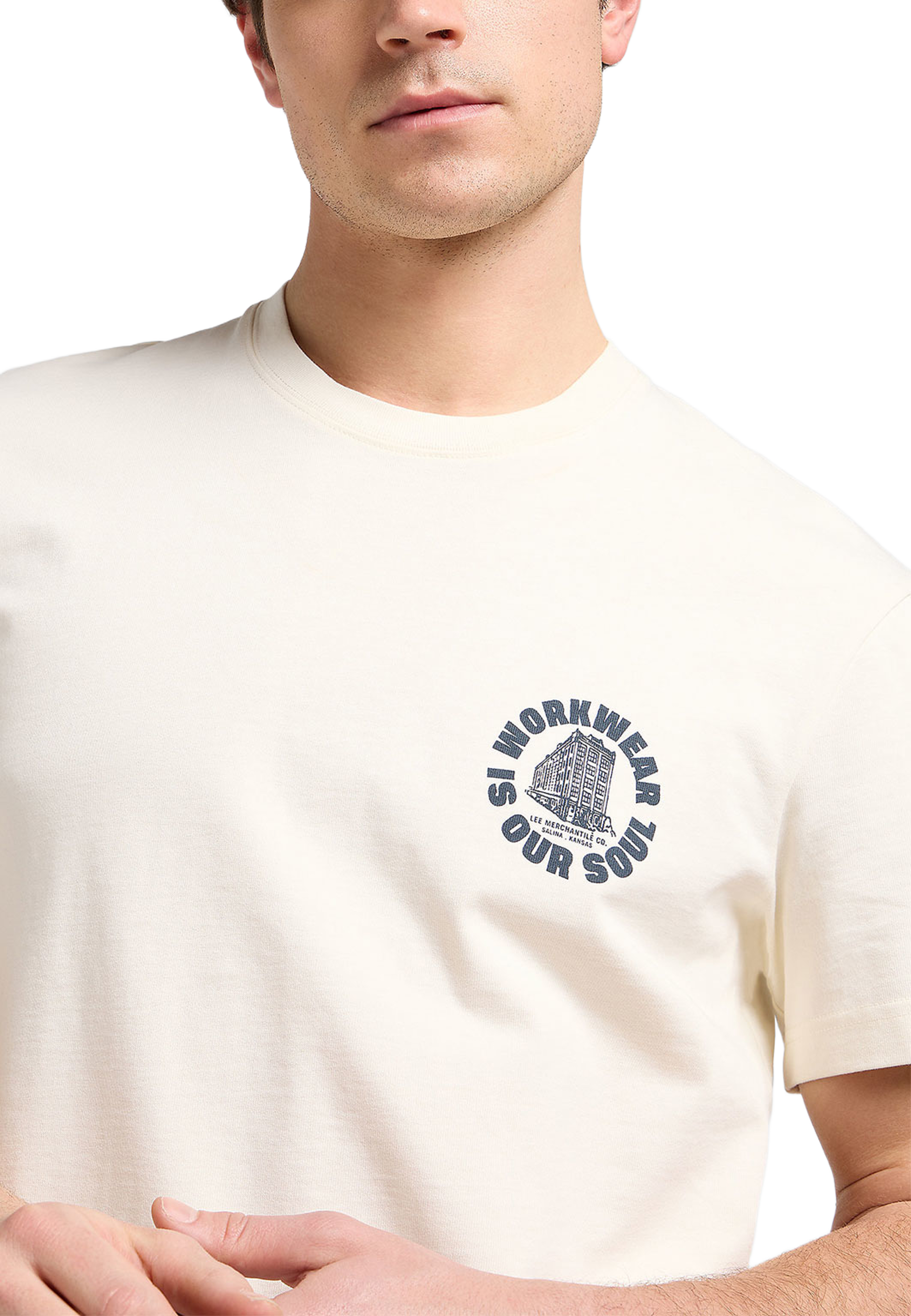 Ww Graphic Tee, från Lee, i färgen Ecru. Klicka för att öppna bilden i stort format