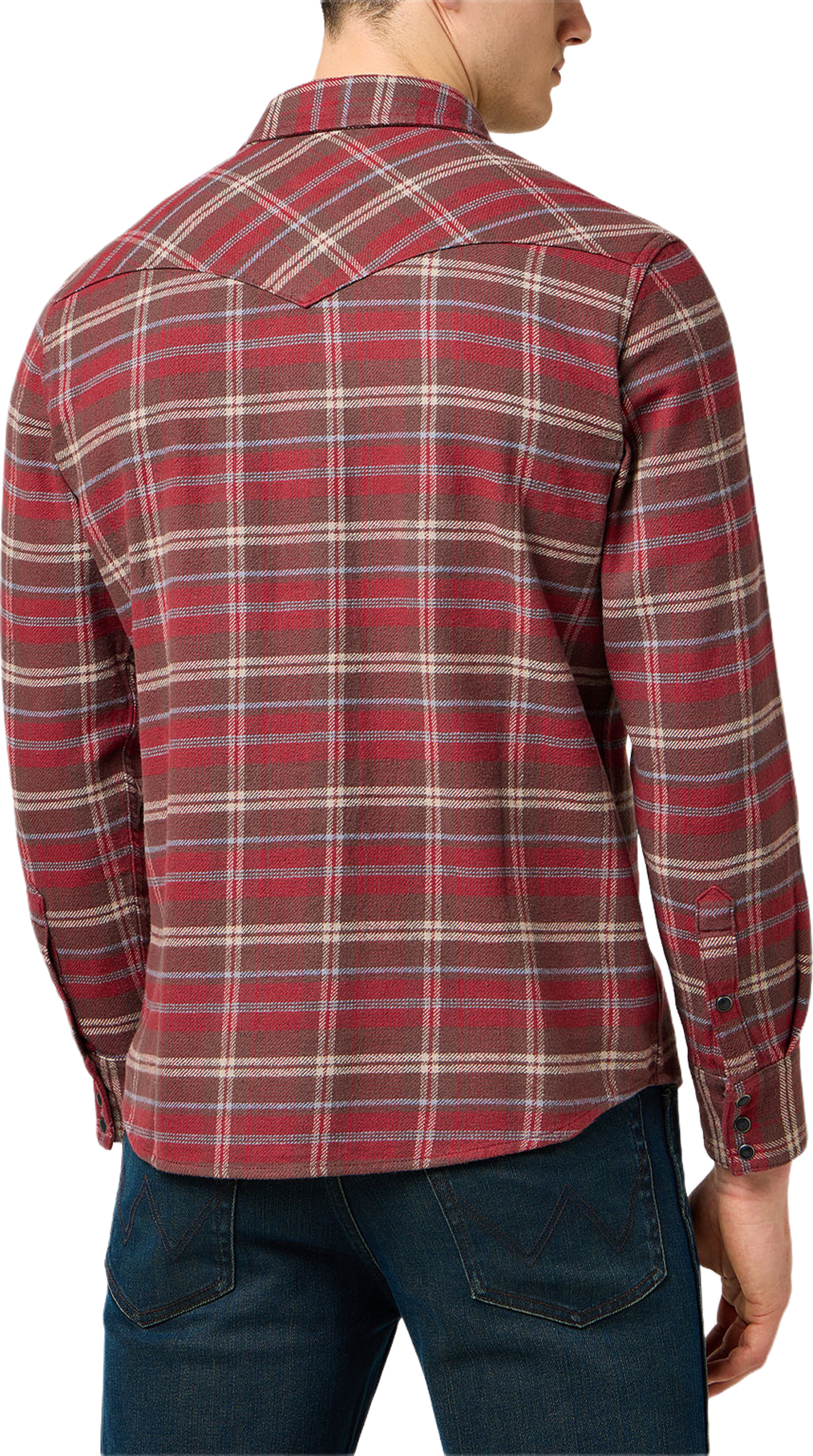 Western Shirt, från Wrangler, i färgen Ruby Wine. Klicka för att öppna bilden i stort format