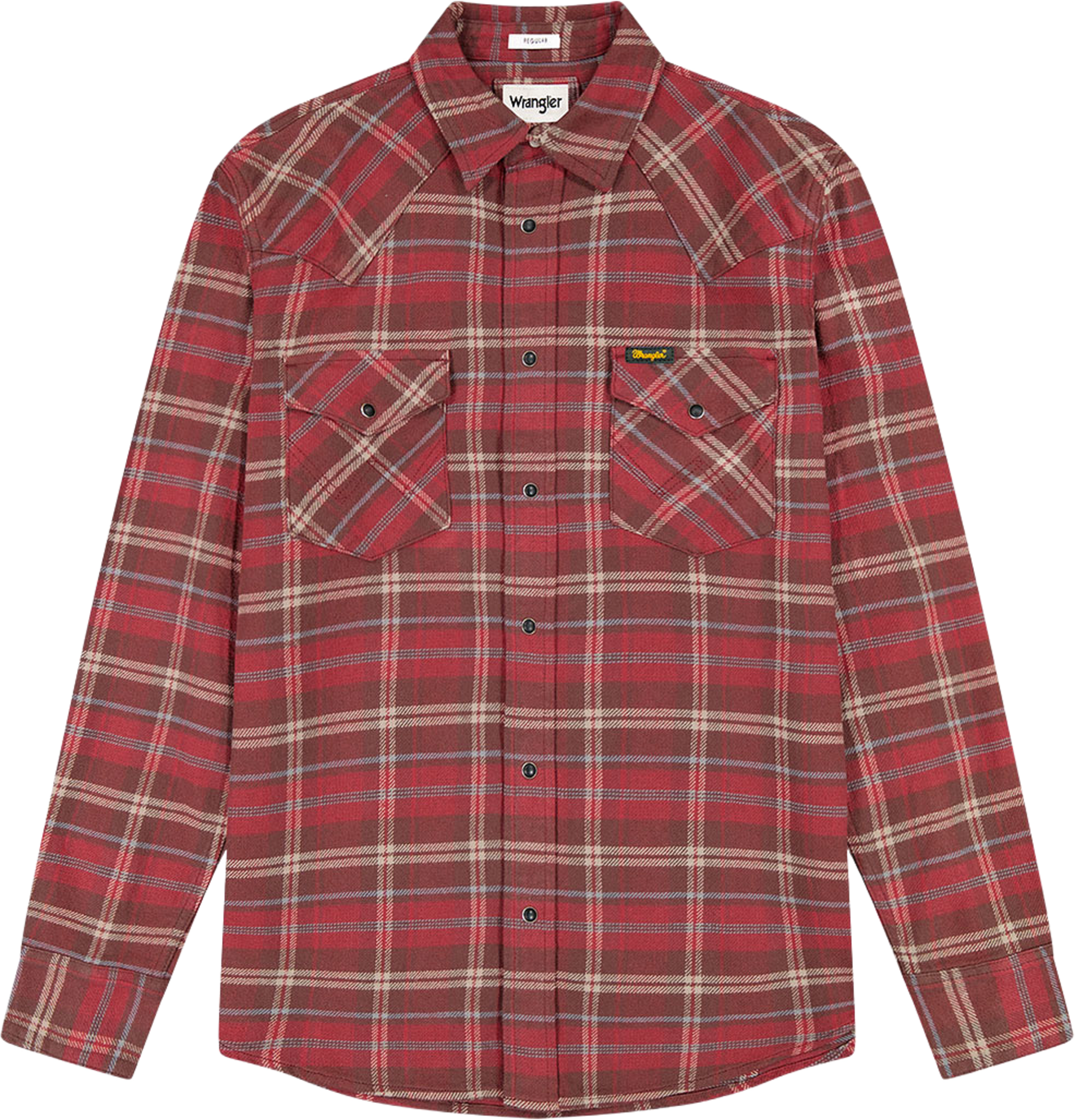 Western Shirt, från Wrangler, i färgen Ruby Wine. Klicka för att öppna bilden i stort format
