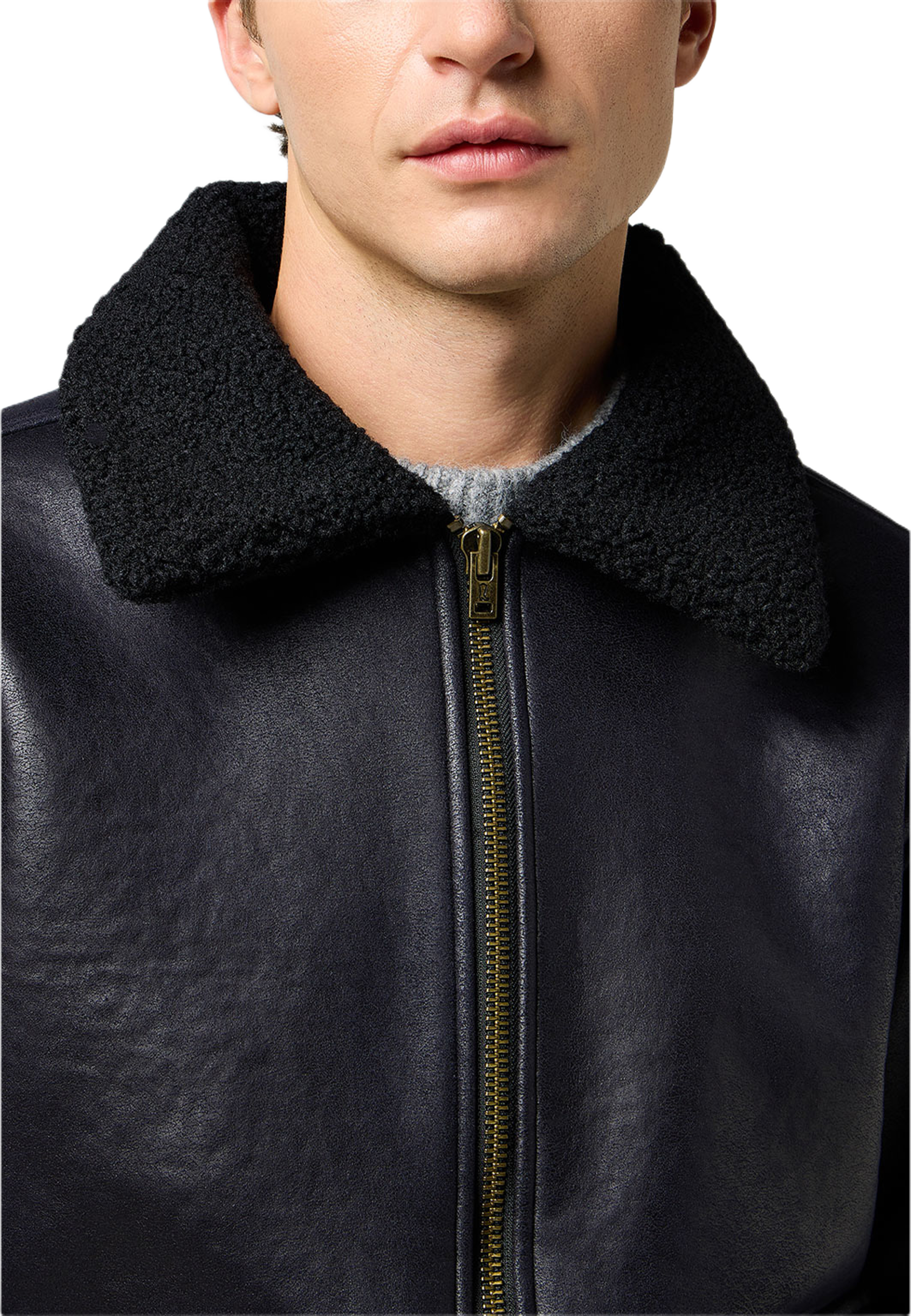Shearling Jacket, från Wrangler, i färgen Black. Klicka för att öppna bilden i stort format