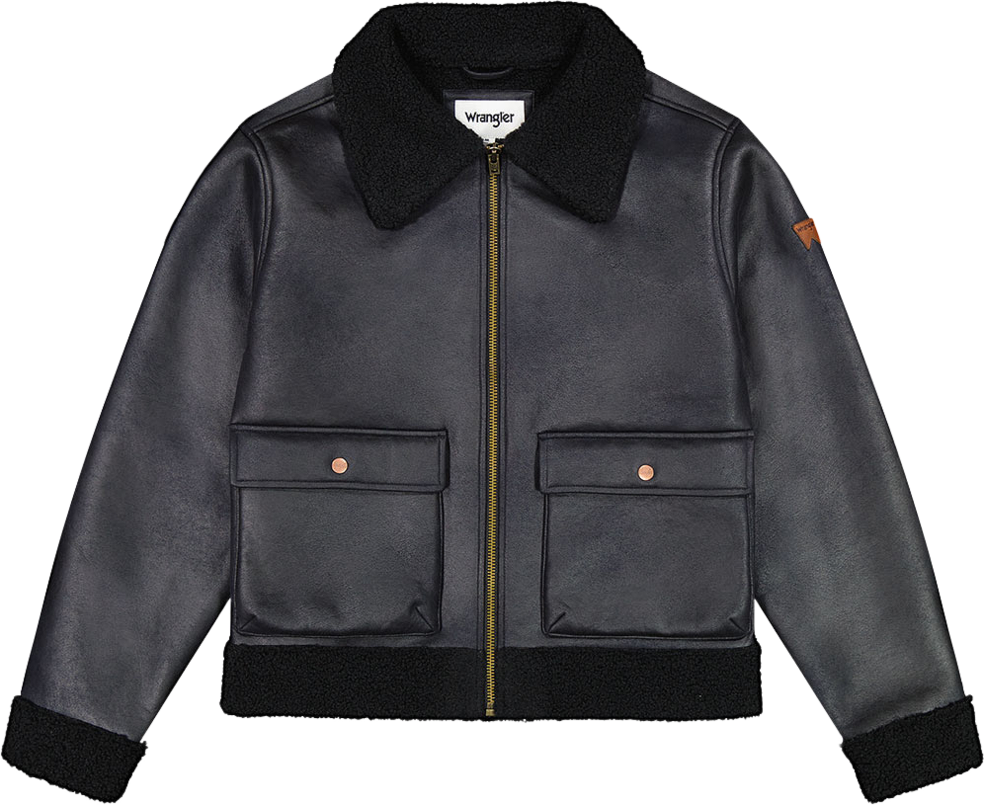 Shearling Jacket, från Wrangler, i färgen Black. Klicka för att öppna bilden i stort format