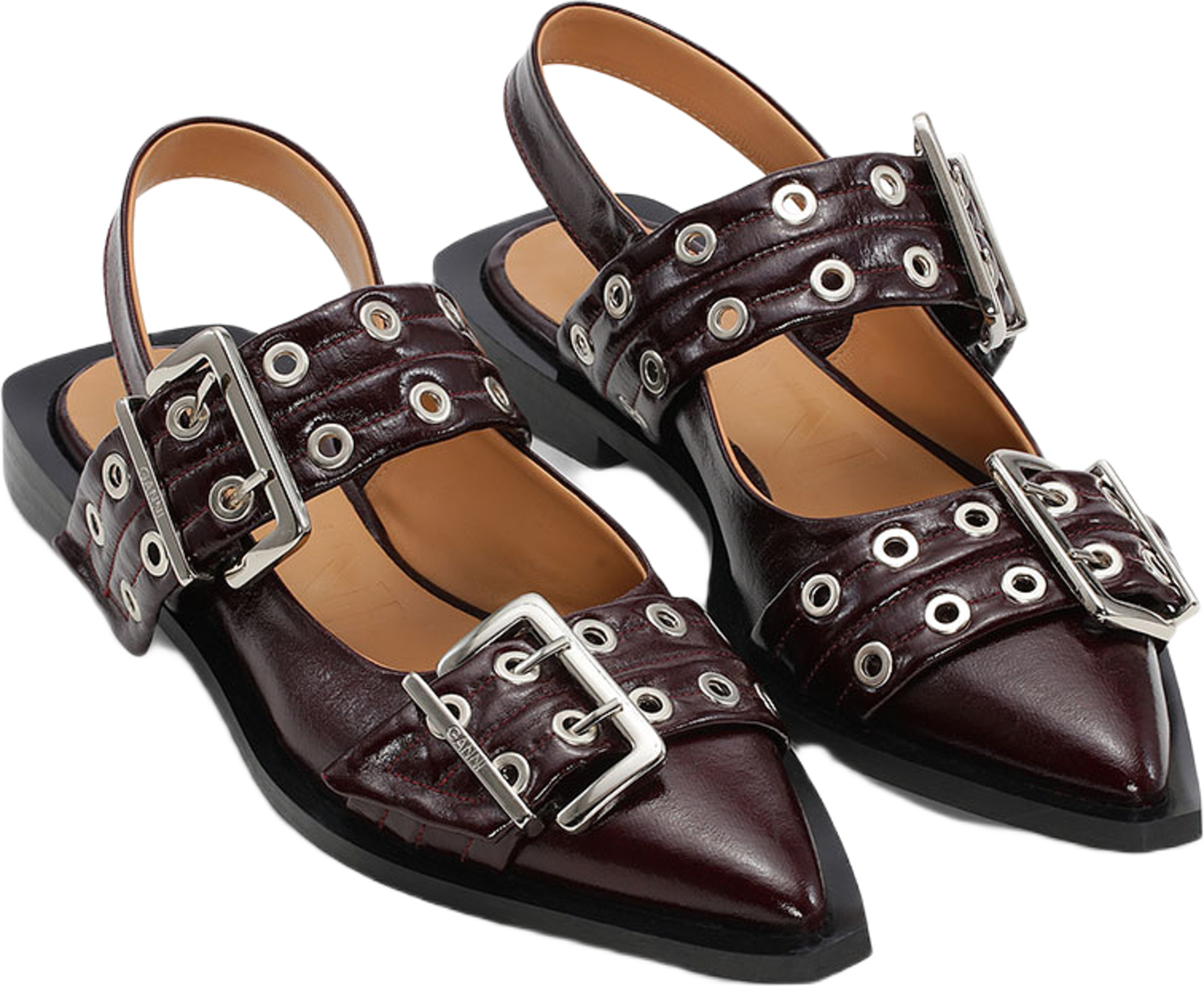 Feminine Buckle Ballerina Naplack
