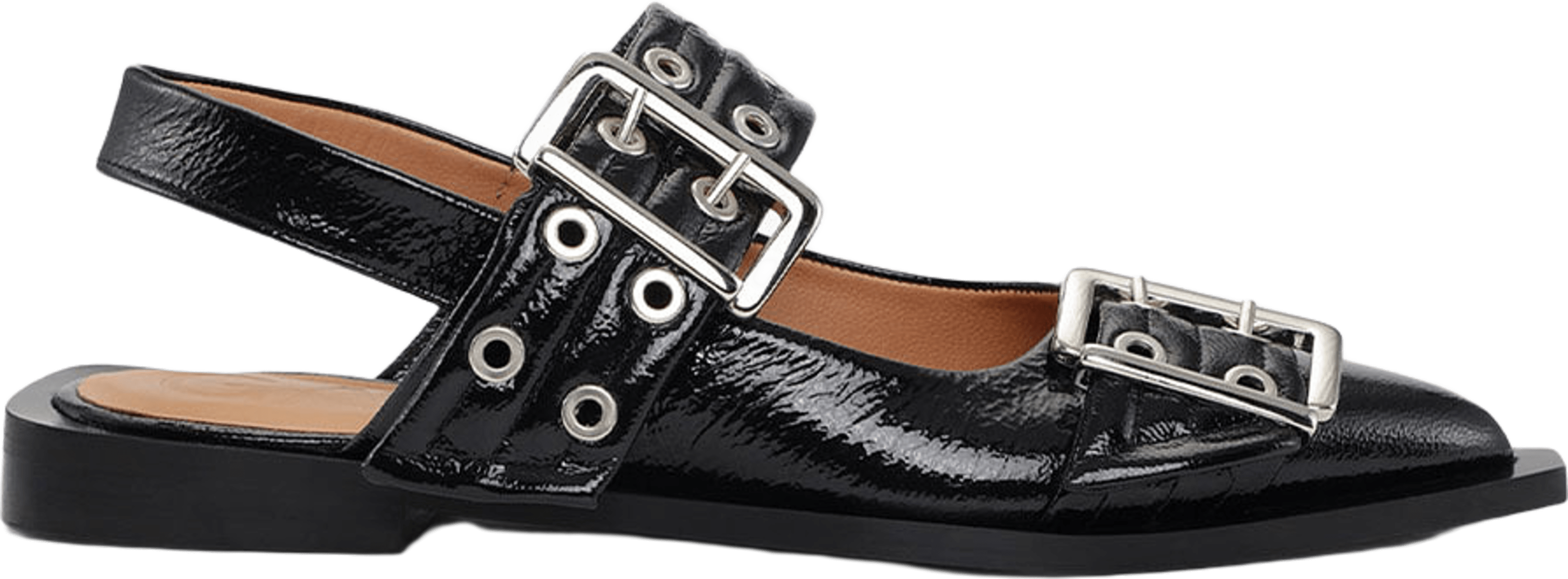Feminine Buckle Ballerina Naplack