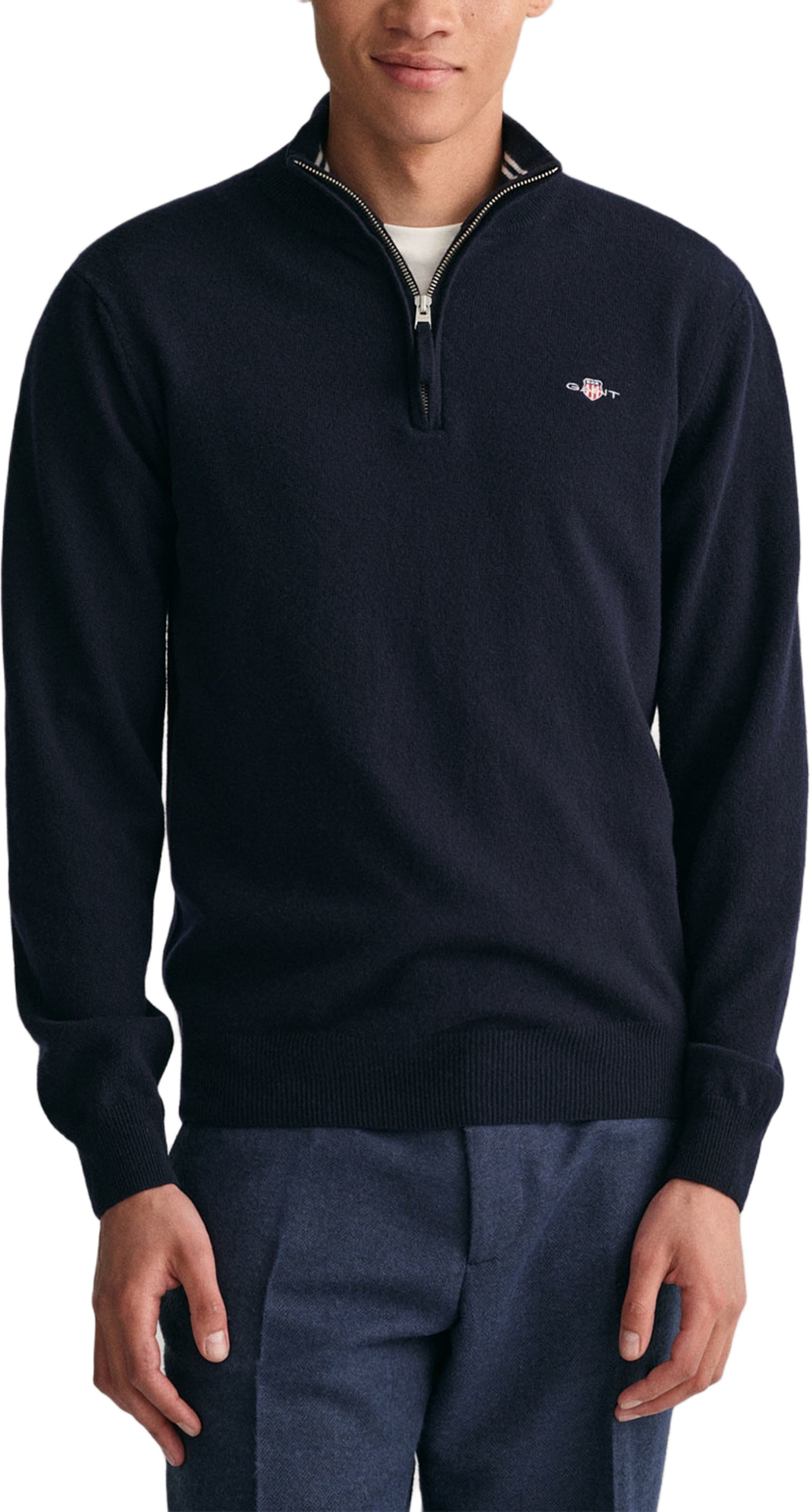 Superfine Lambswool Half-Zip Sweater