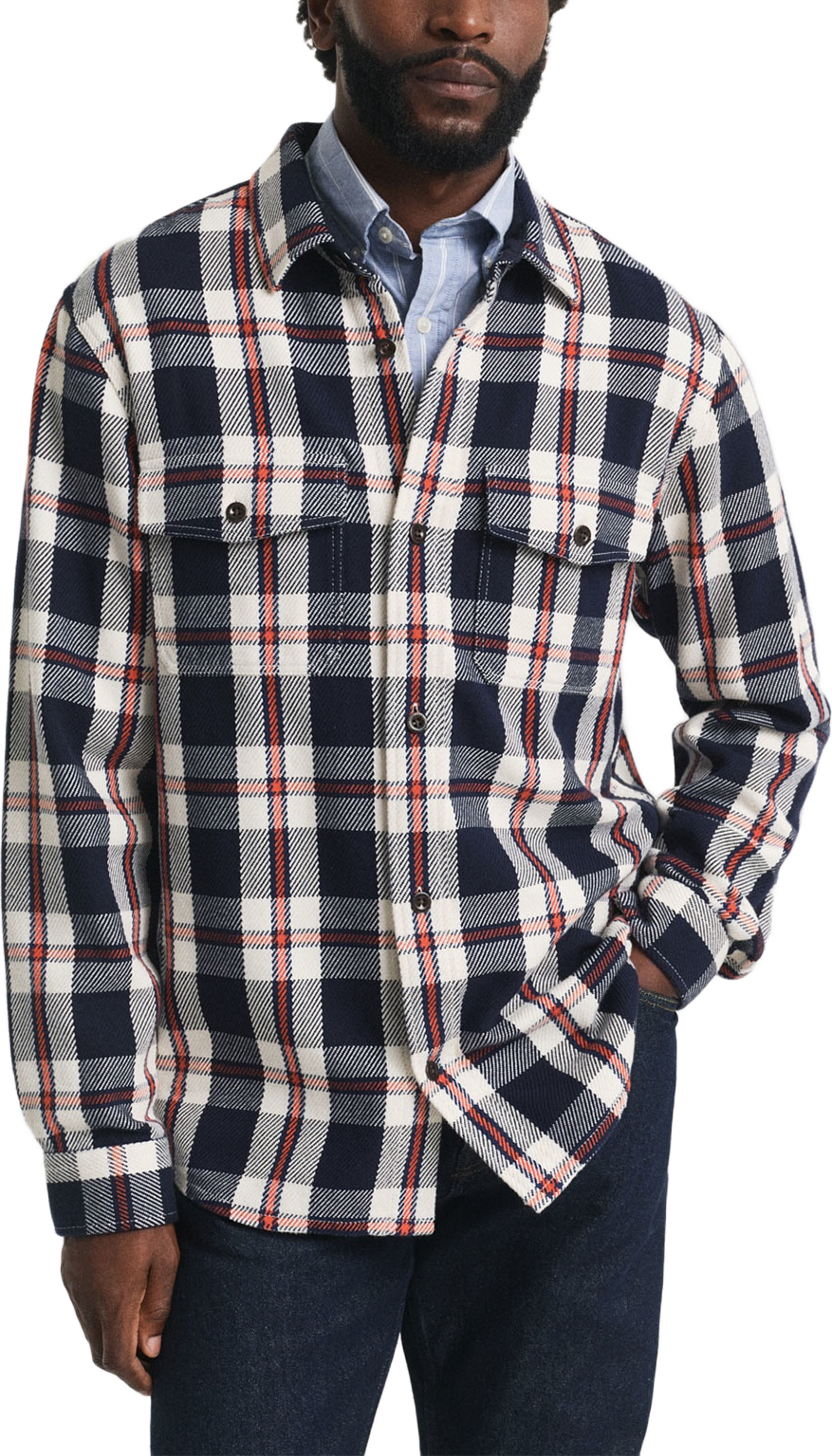 Heavy Twill Check Overshirt
