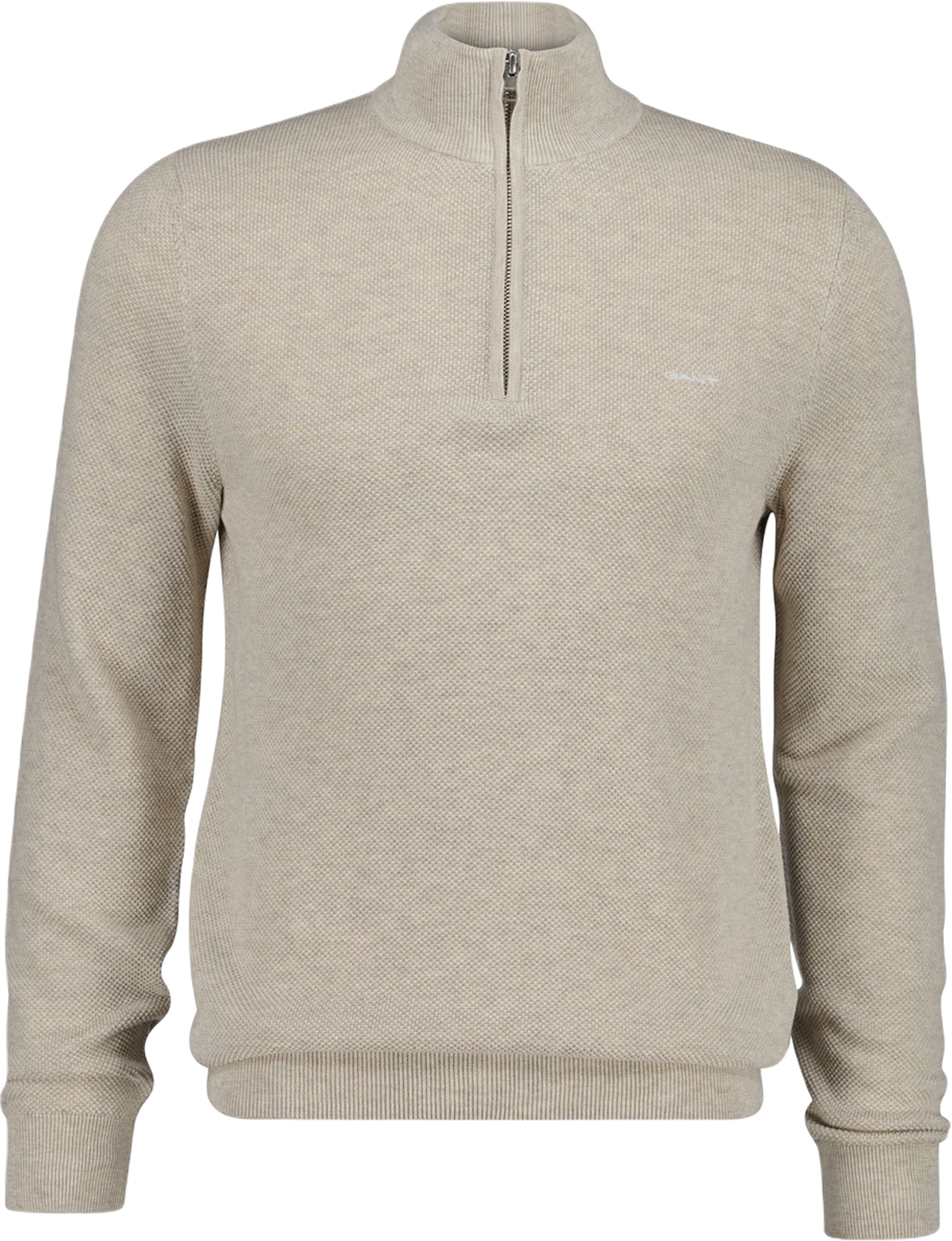 Cotton Piqué Half-Zip Sweater