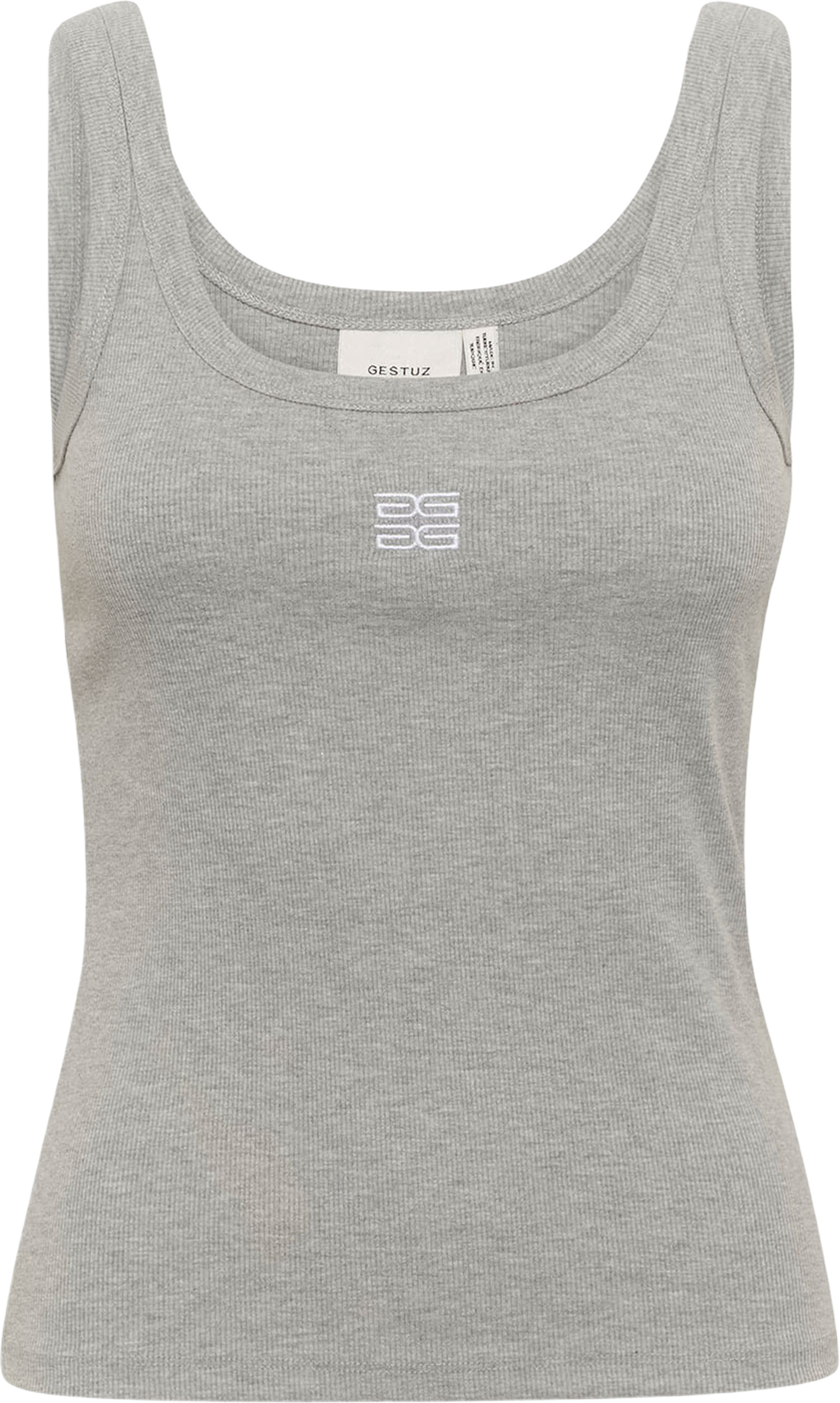 GZdrew mel logo top, från Gestuz, i färgen Grey Mélange. Klicka för att öppna bilden i stort format