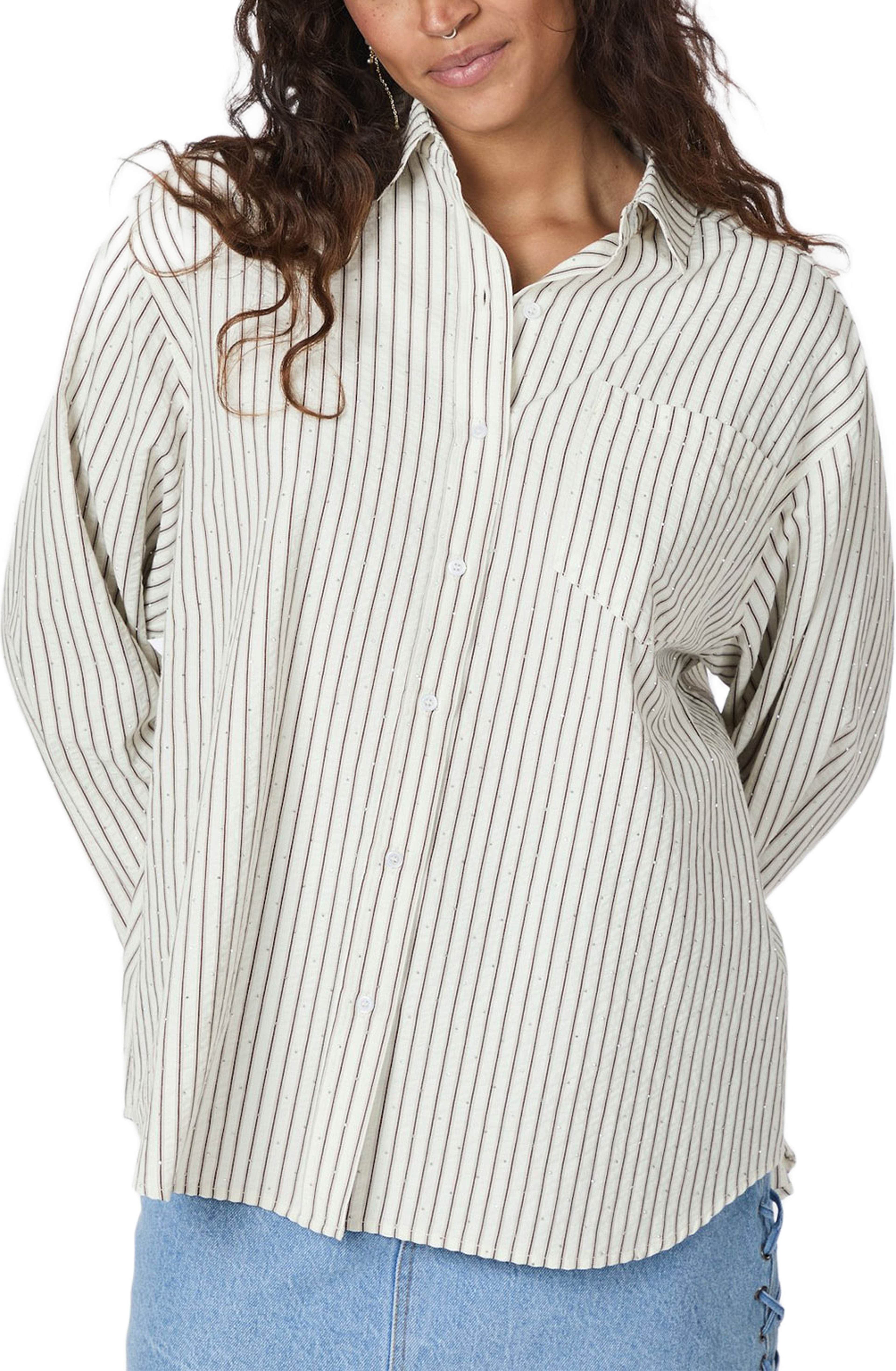 Dalma Crepe Stone Shirt