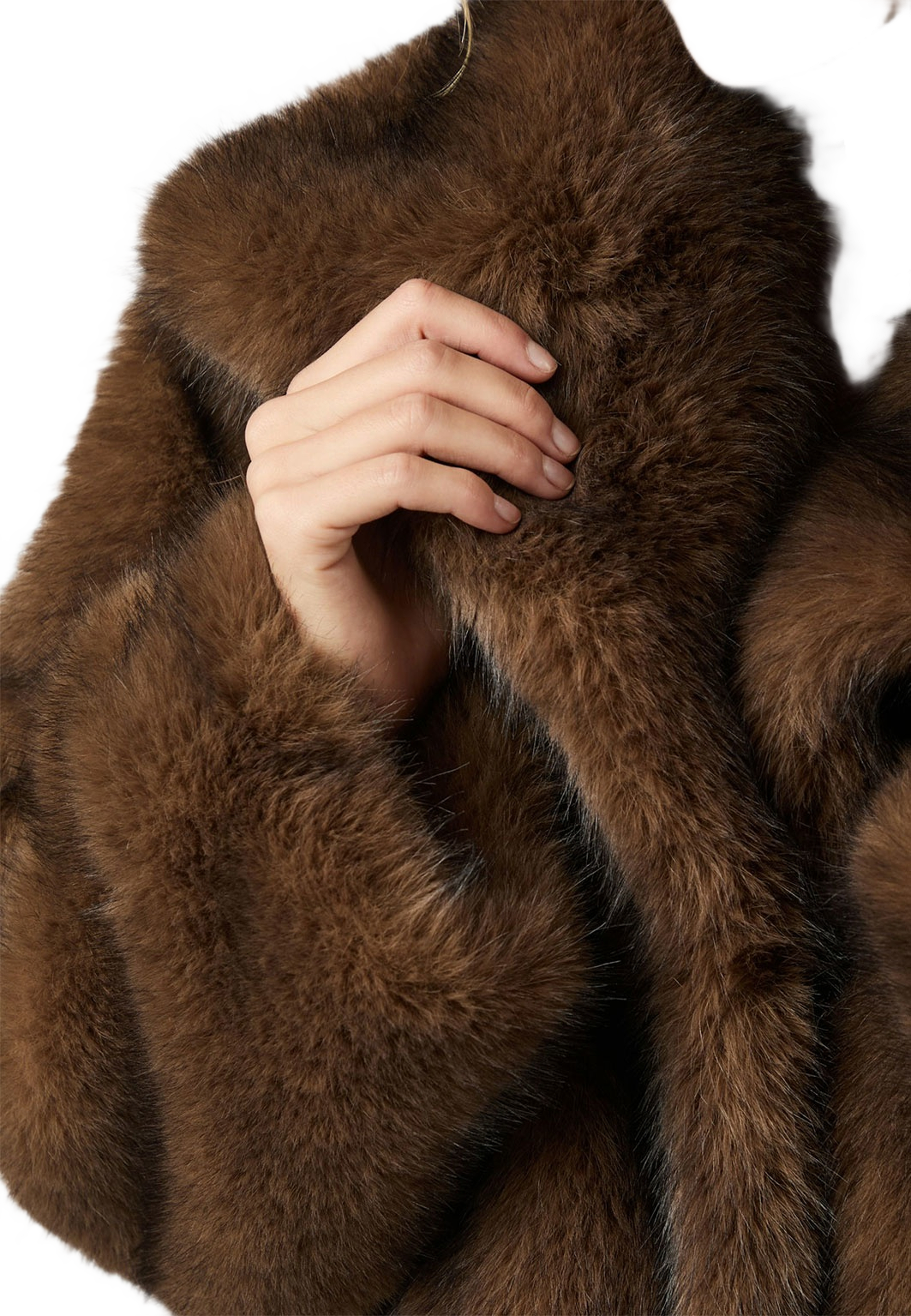 Stephanie Faux Fur Jacket, från Neo Noir, i färgen Brown.