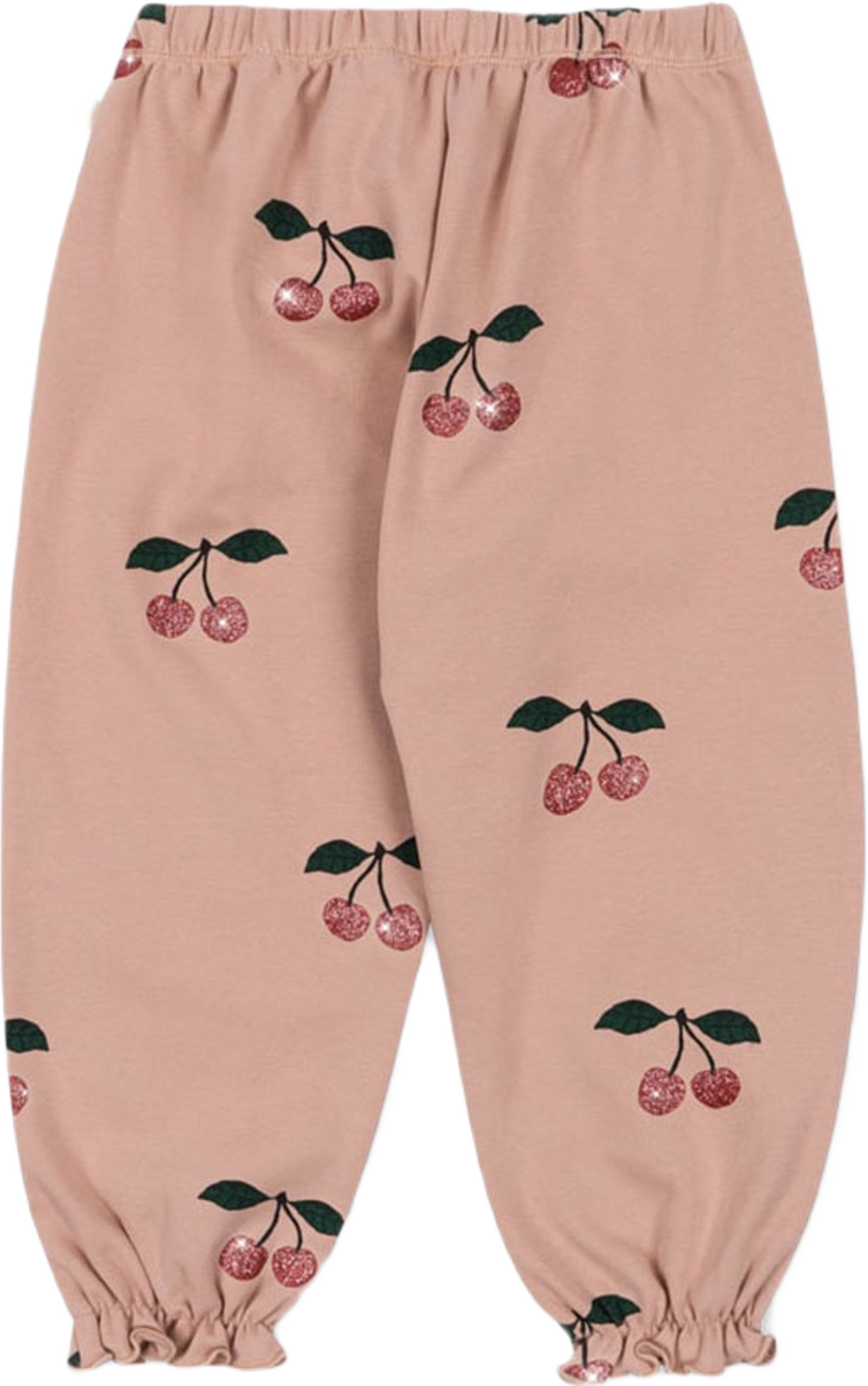MALLI GLITTER PANTS GOTS, från Konges Sløjd, i färgen Ma Grande Cerise Glitter Mellow.