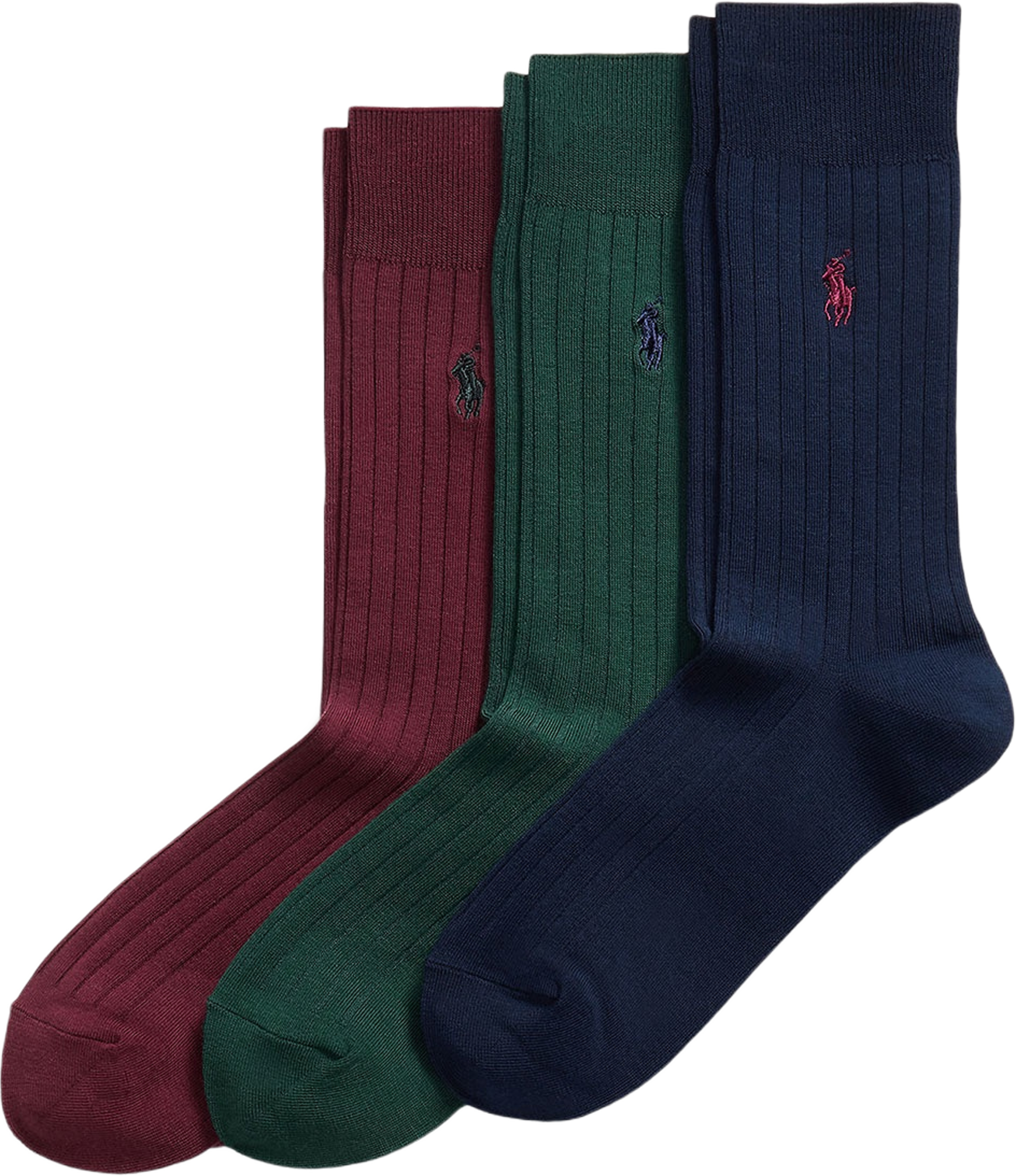 Ribbed Cotton-Blend Trouser Sock 3-Pack