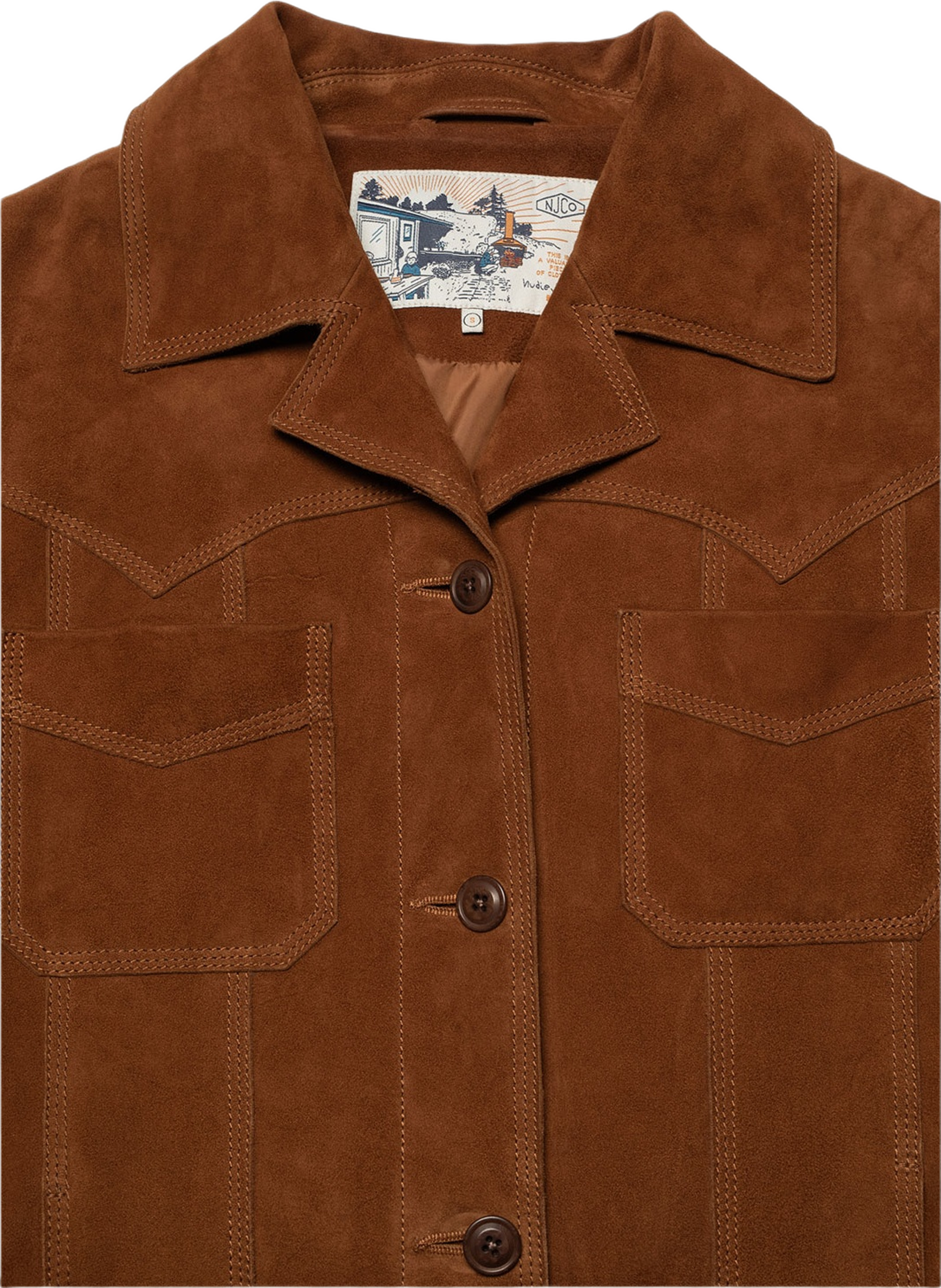 Peggy Suede Jacket Cognac, från Nudie Jeans, i färgen Cognac.