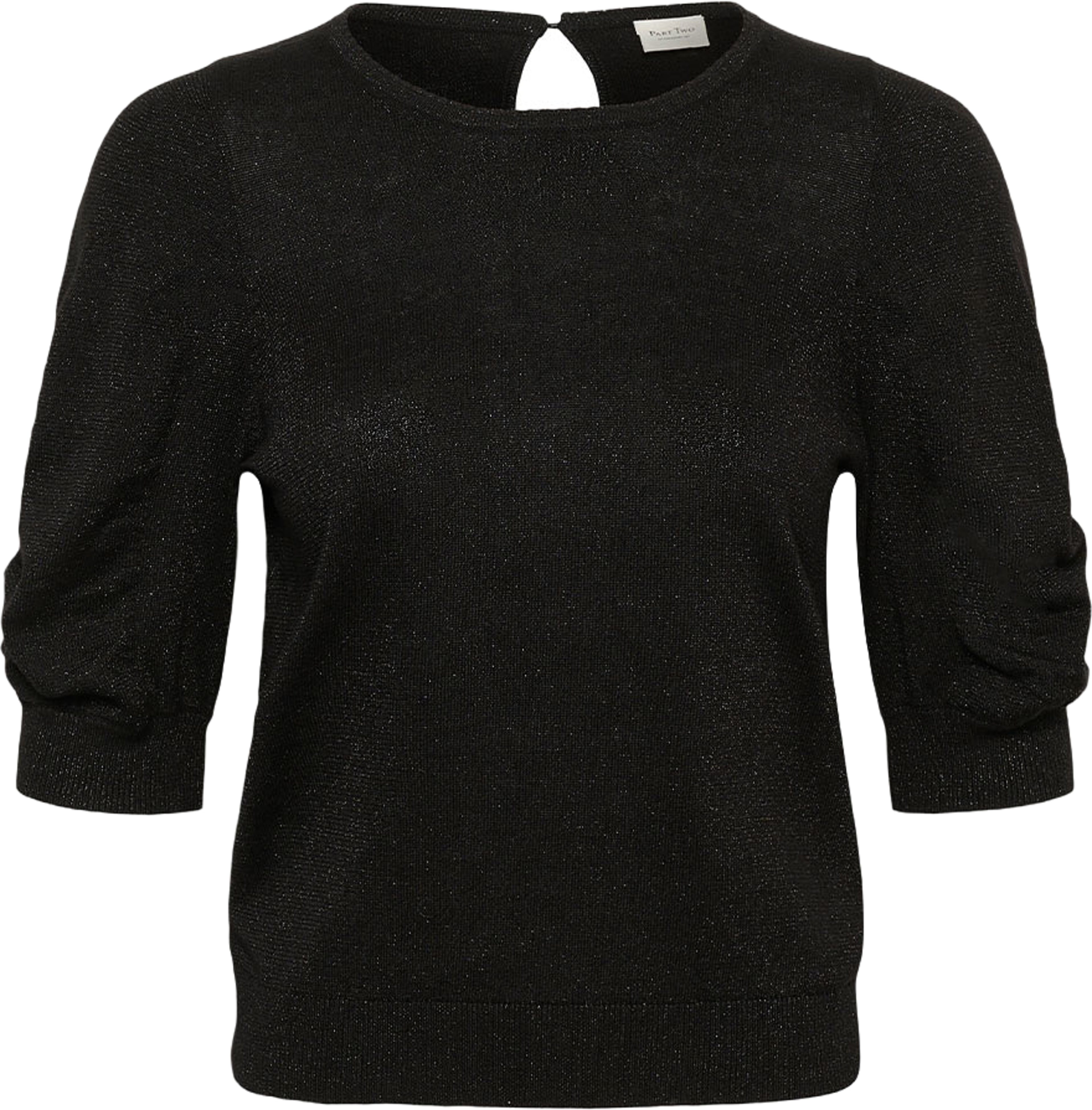 Varaia PW PU Sweater, från Part Two, i färgen Black With Lurex. Klicka för att öppna bilden i stort format
