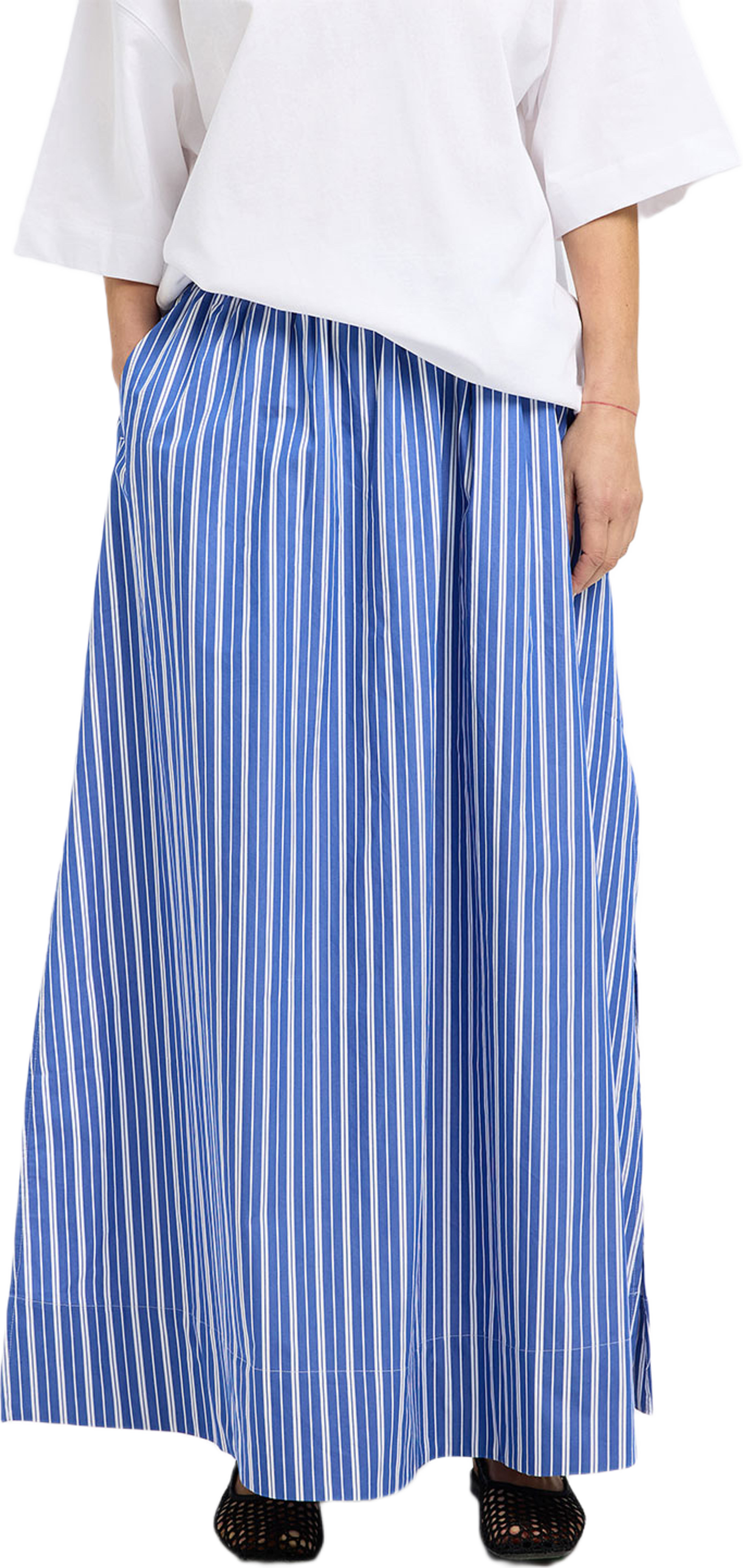 SLFFIA Highwaist Striped Ankle Skirt